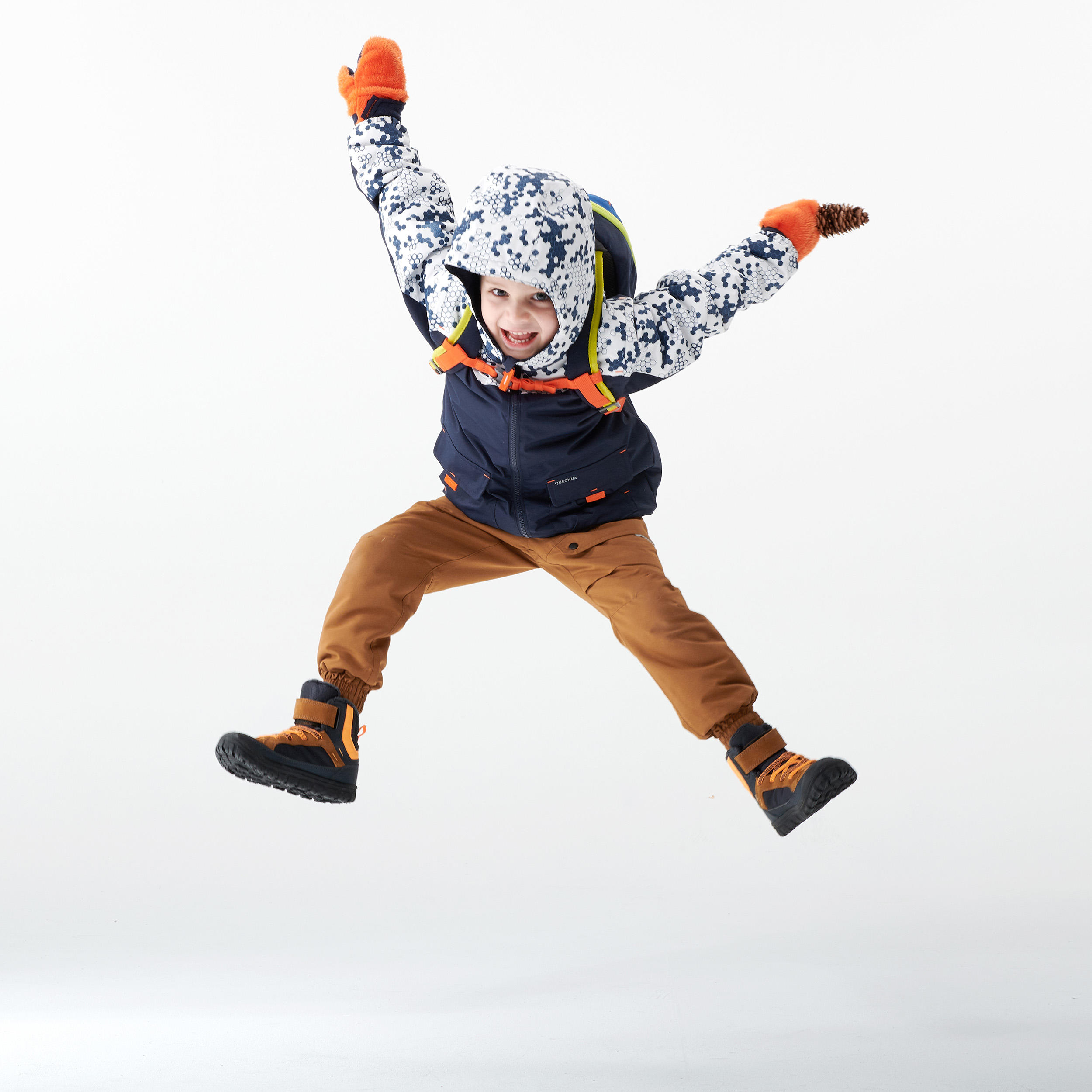 Kidsâ Water-Repellent Hiking Pants, SH 100 Age 2â6