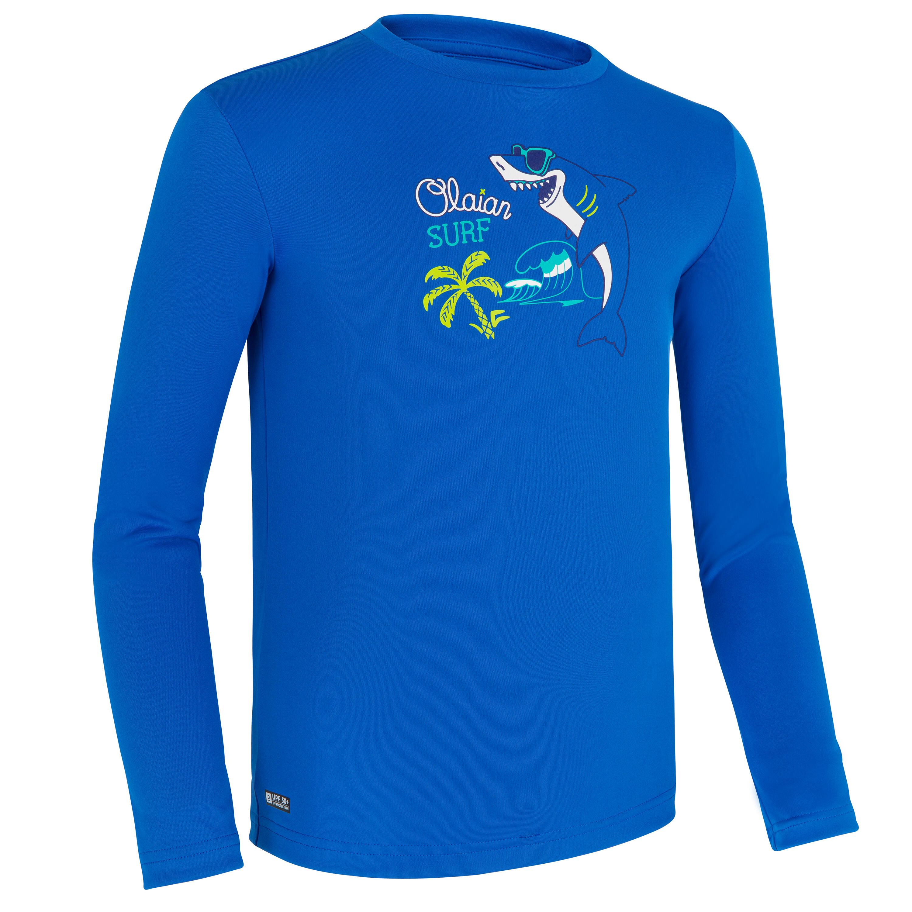 Kids' Long-Sleeved Surfing Rash Guard, 100
