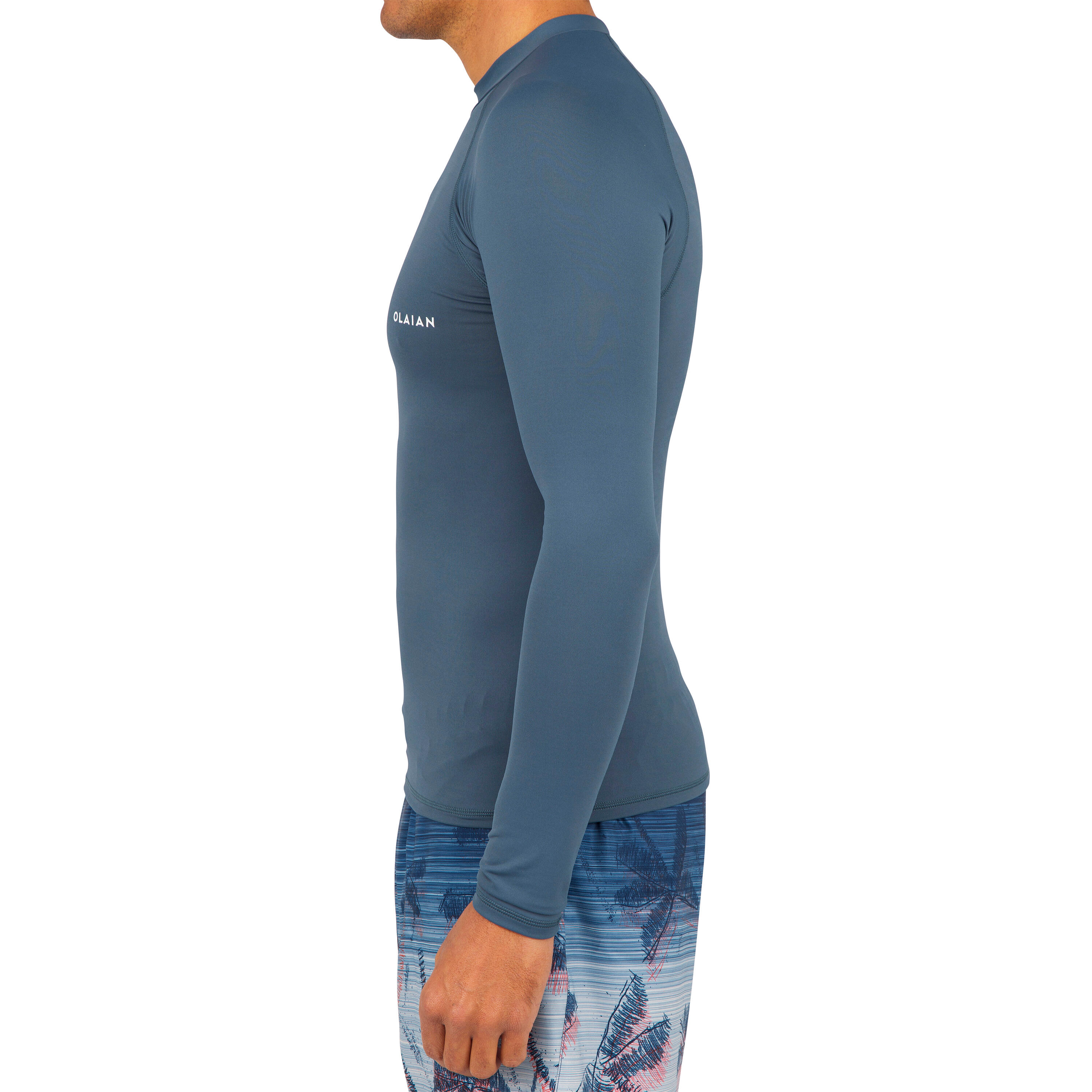 Men's Long-Sleeved Surfing Rash Guard, 100