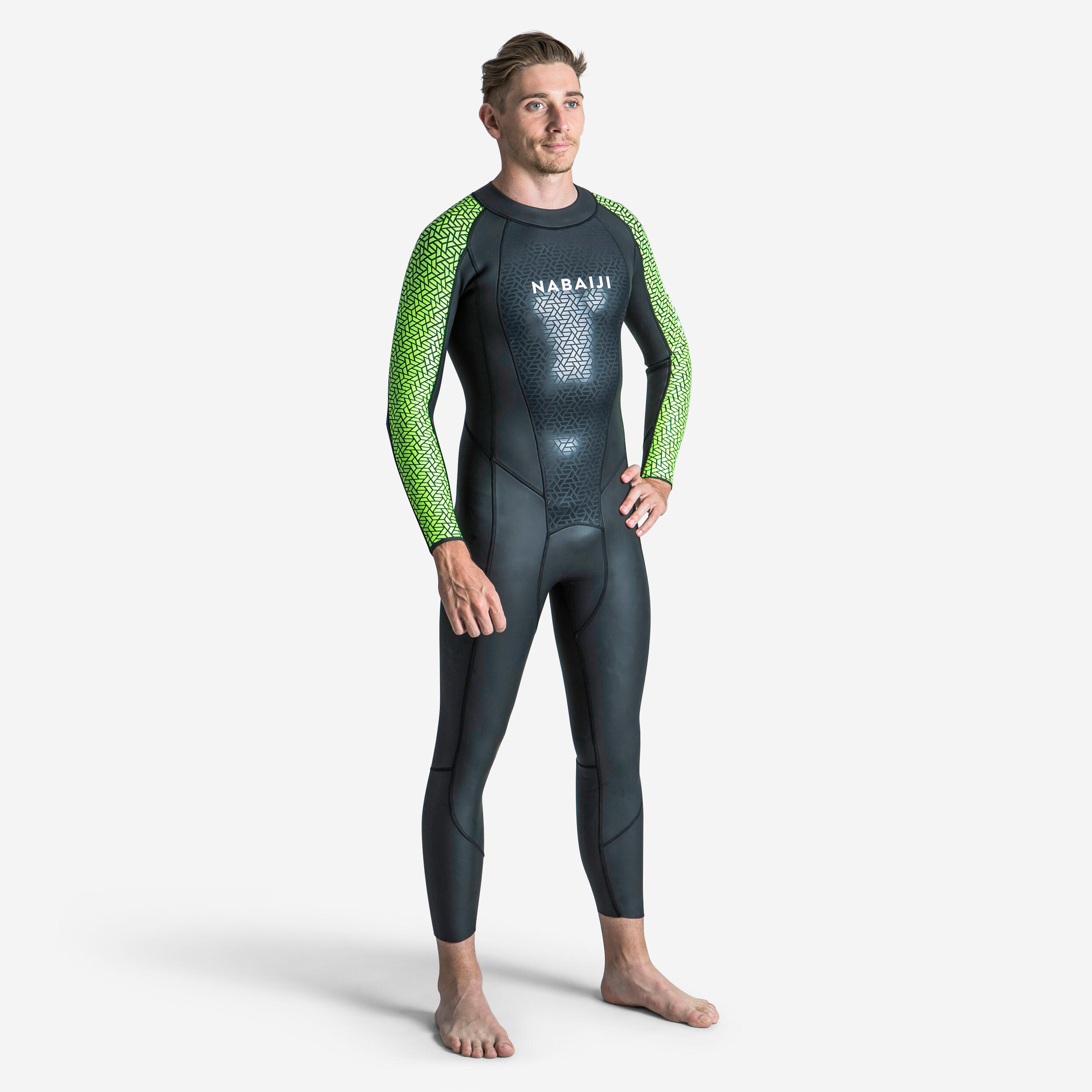 Men's Neoprene Wetsuit - OWS 500 Green