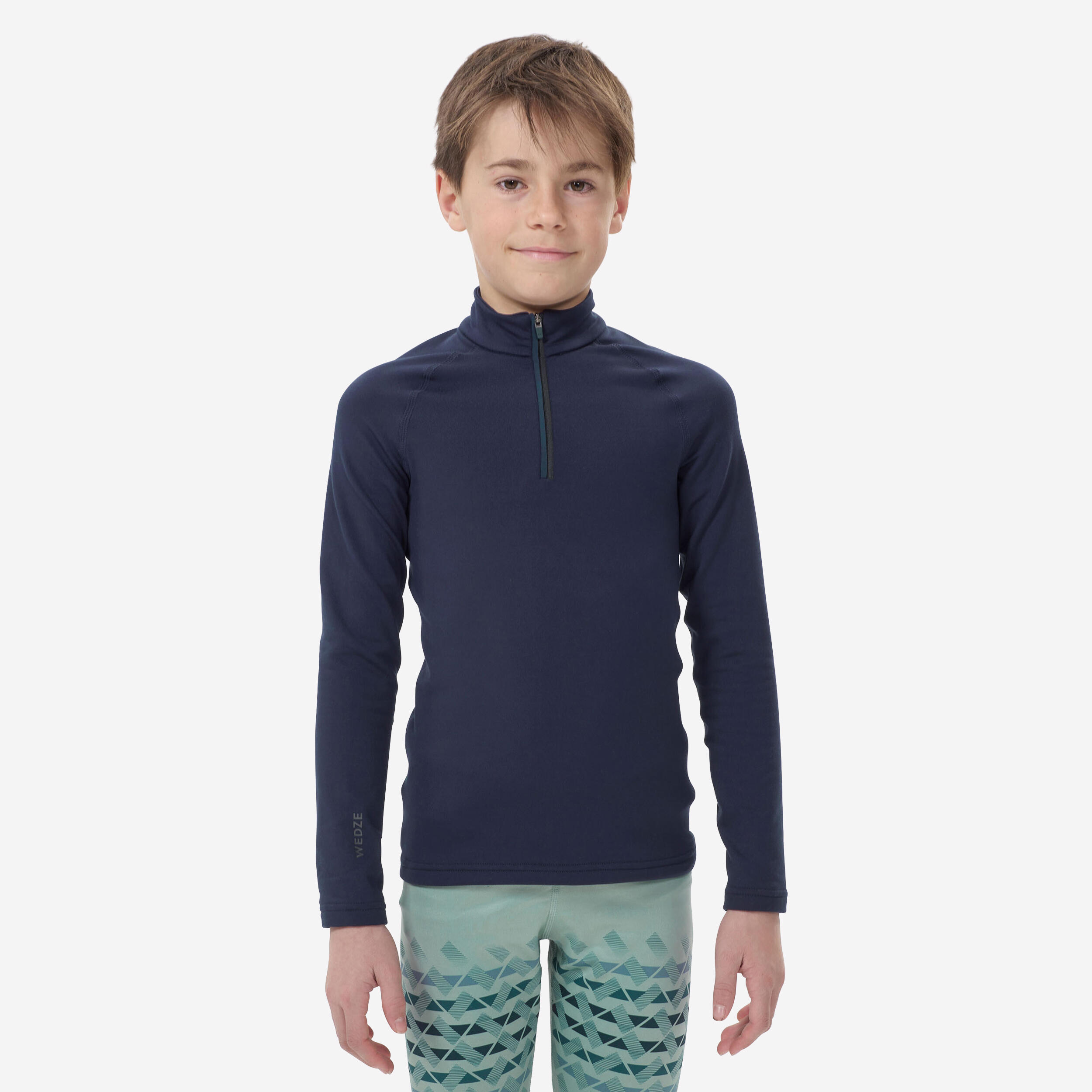Kidsâ Half-Zip Thermal Ski Base Layer Top, BL 500