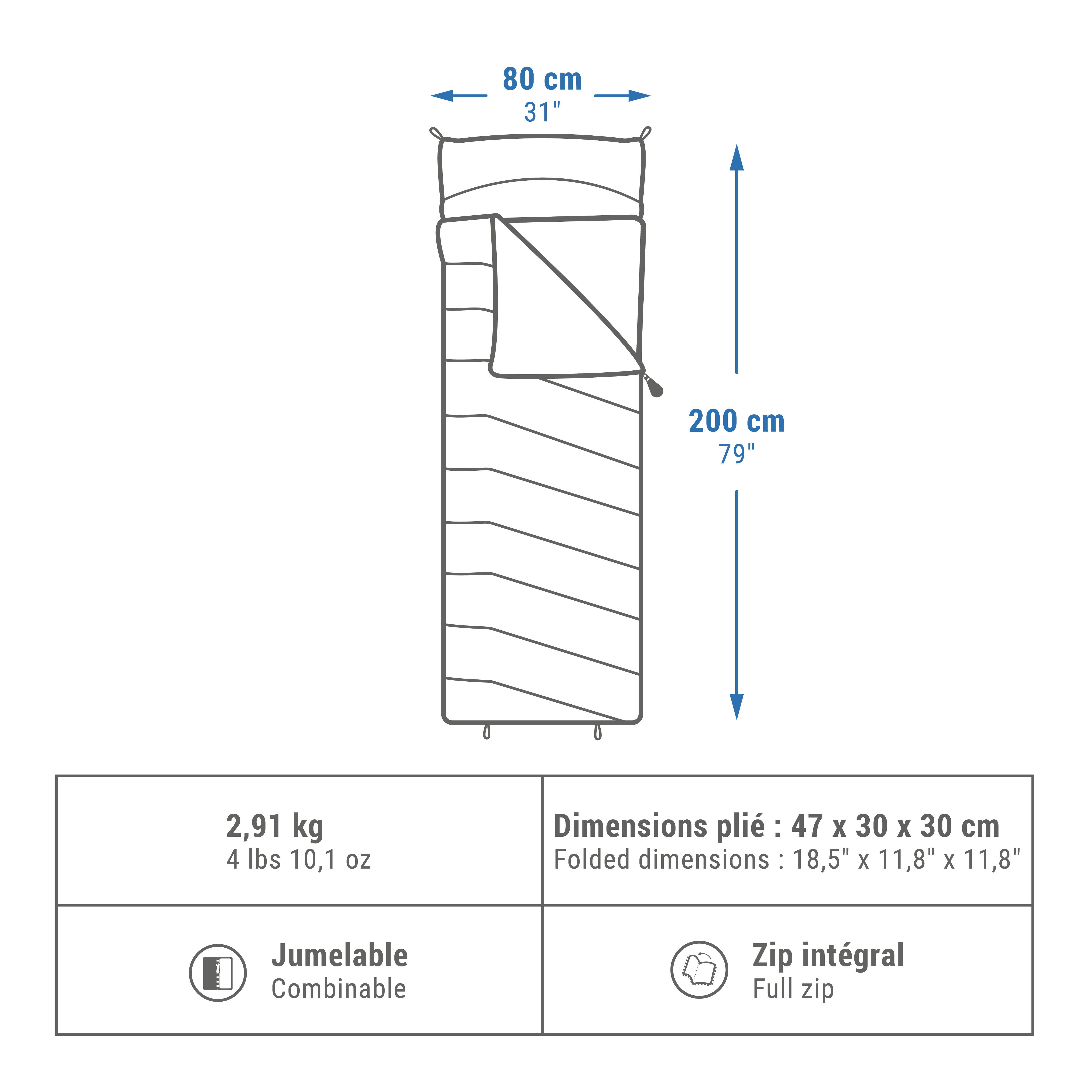 Sleeping Bag 0Â° â Arpenaz
