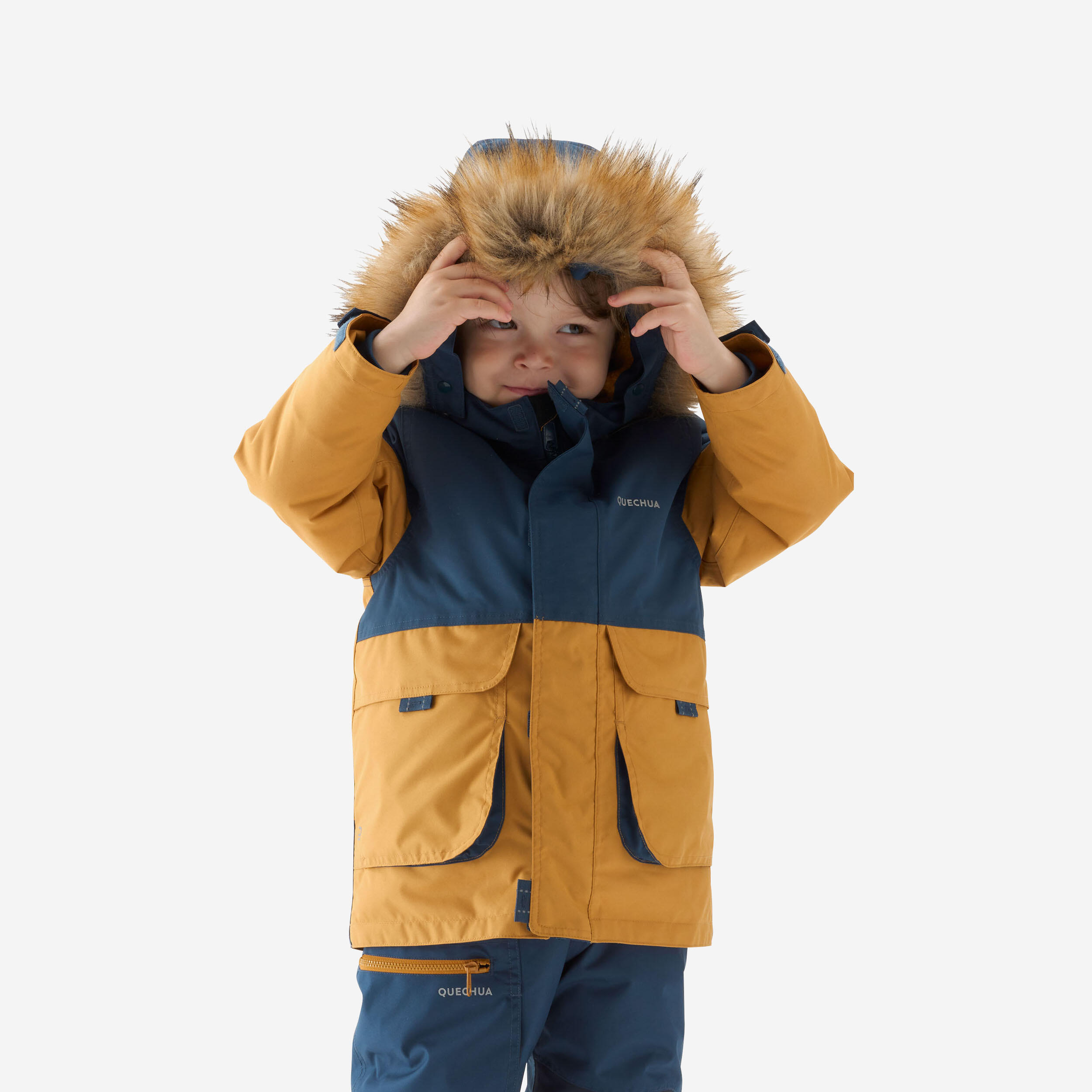 Kidsâ Warm Hiking Parka, SH 500 Age 2â6