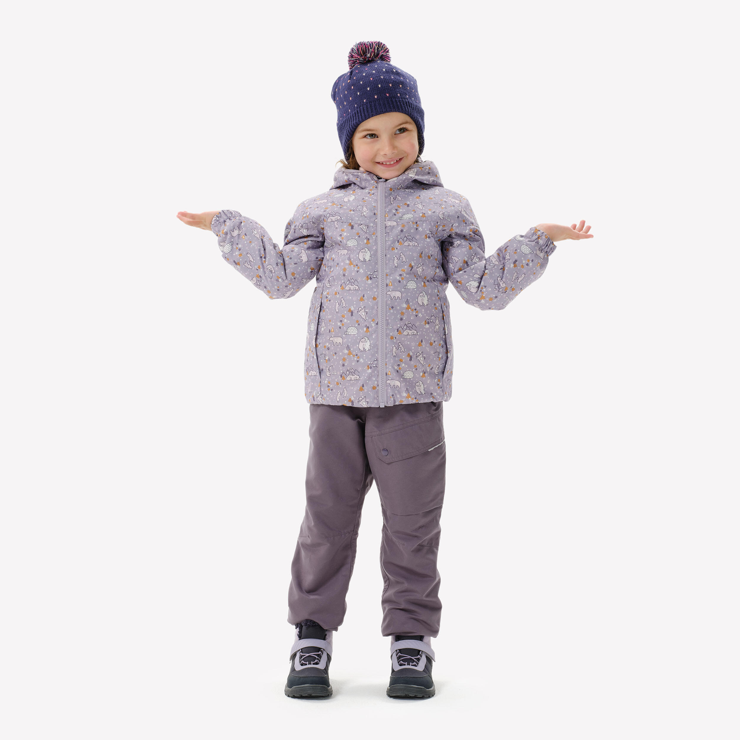 Kids' Warm Water-Repellent Winter Hiking Pants - Kids SH 100 X-Warm Ages 2-6
