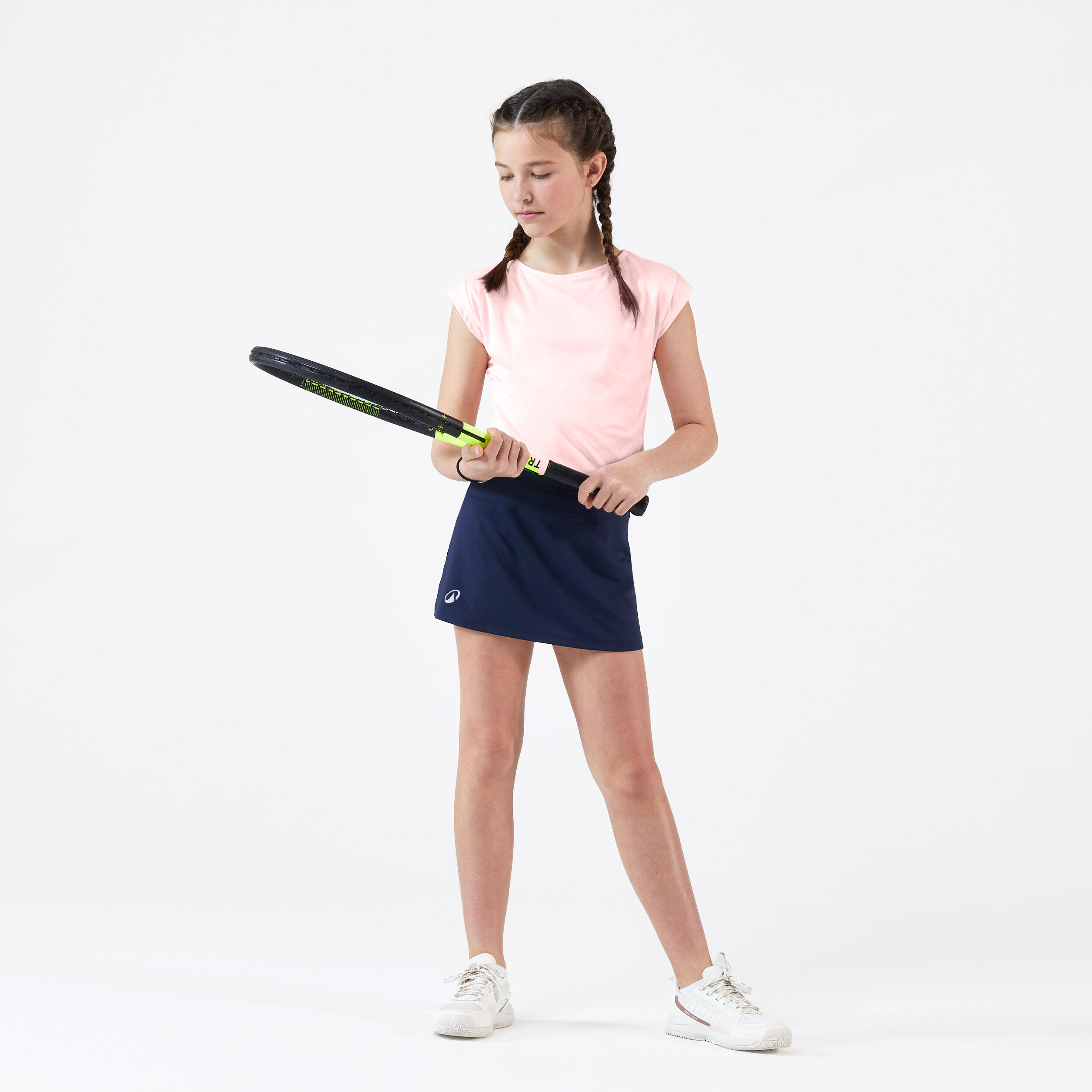 Girls' Tennis Skirt - TSK 100 Essential Blue