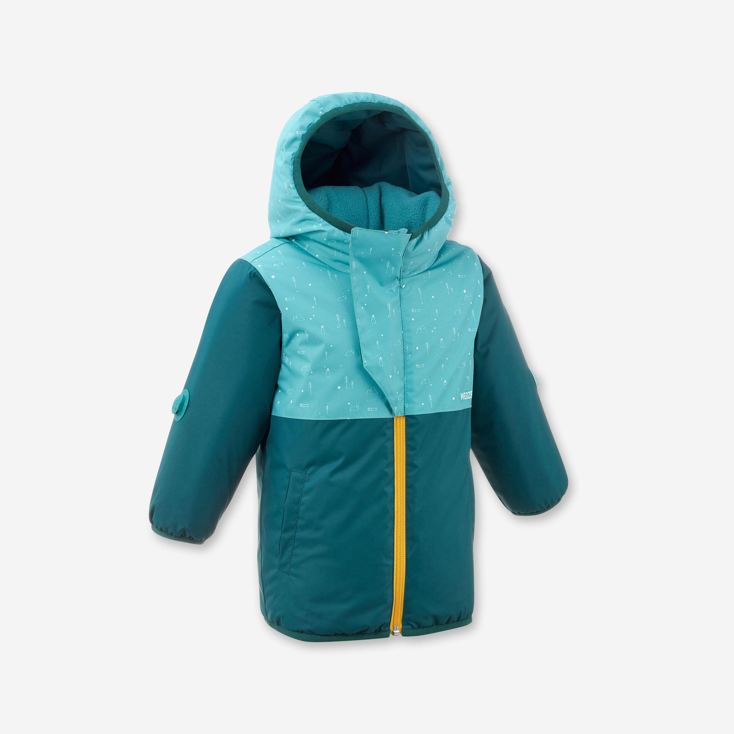 Kids' Waterproof Winter Jacket - Warm 500 Blue