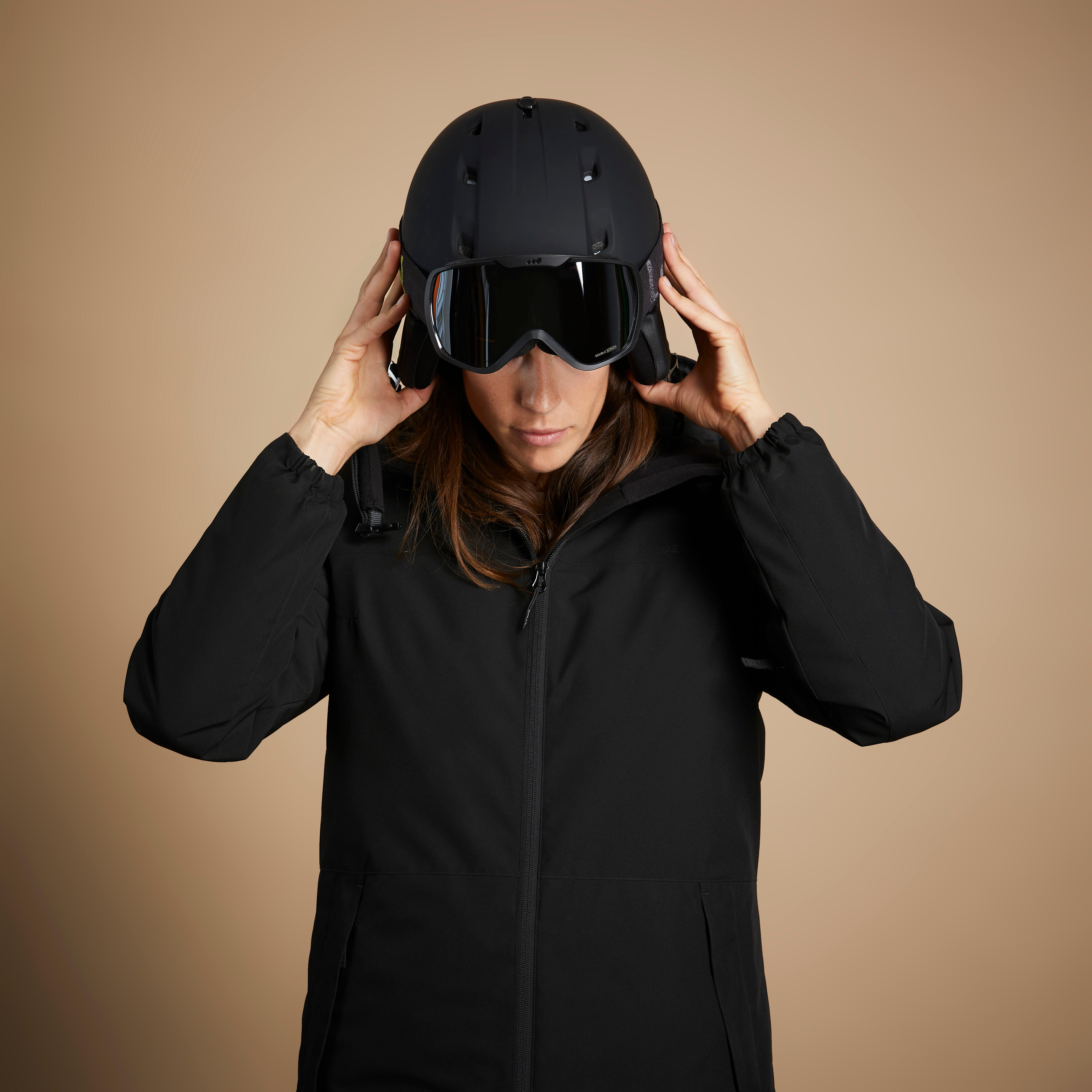 Womenâs Ski Jacket - 100 Black