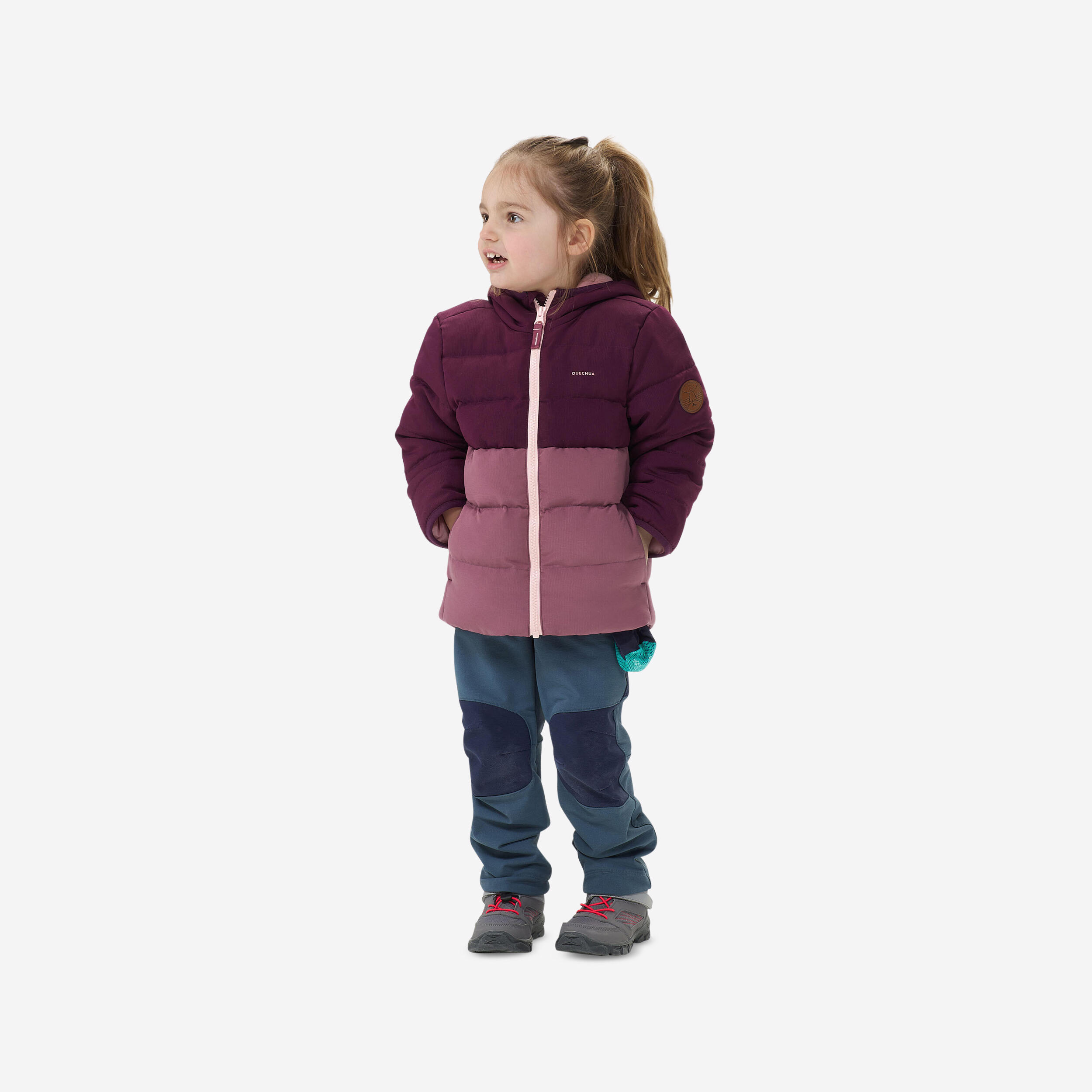 Kids' Padded Winter Jacket - NH 500 Purple