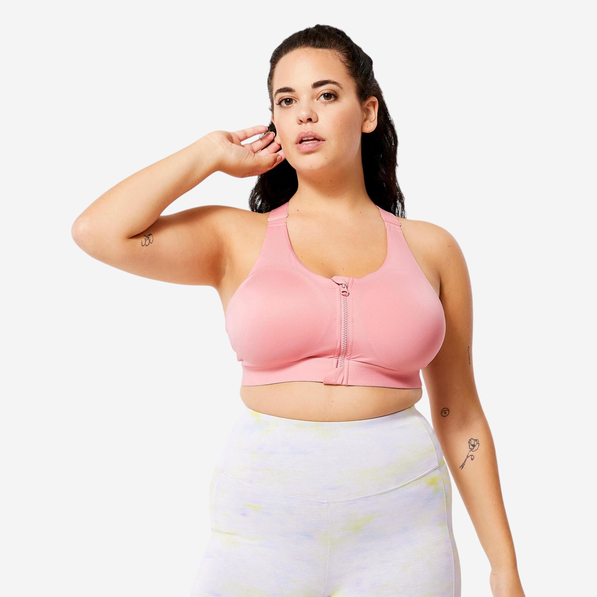 Women's High Support Zip-Up Sports Bra with Cups â 920
