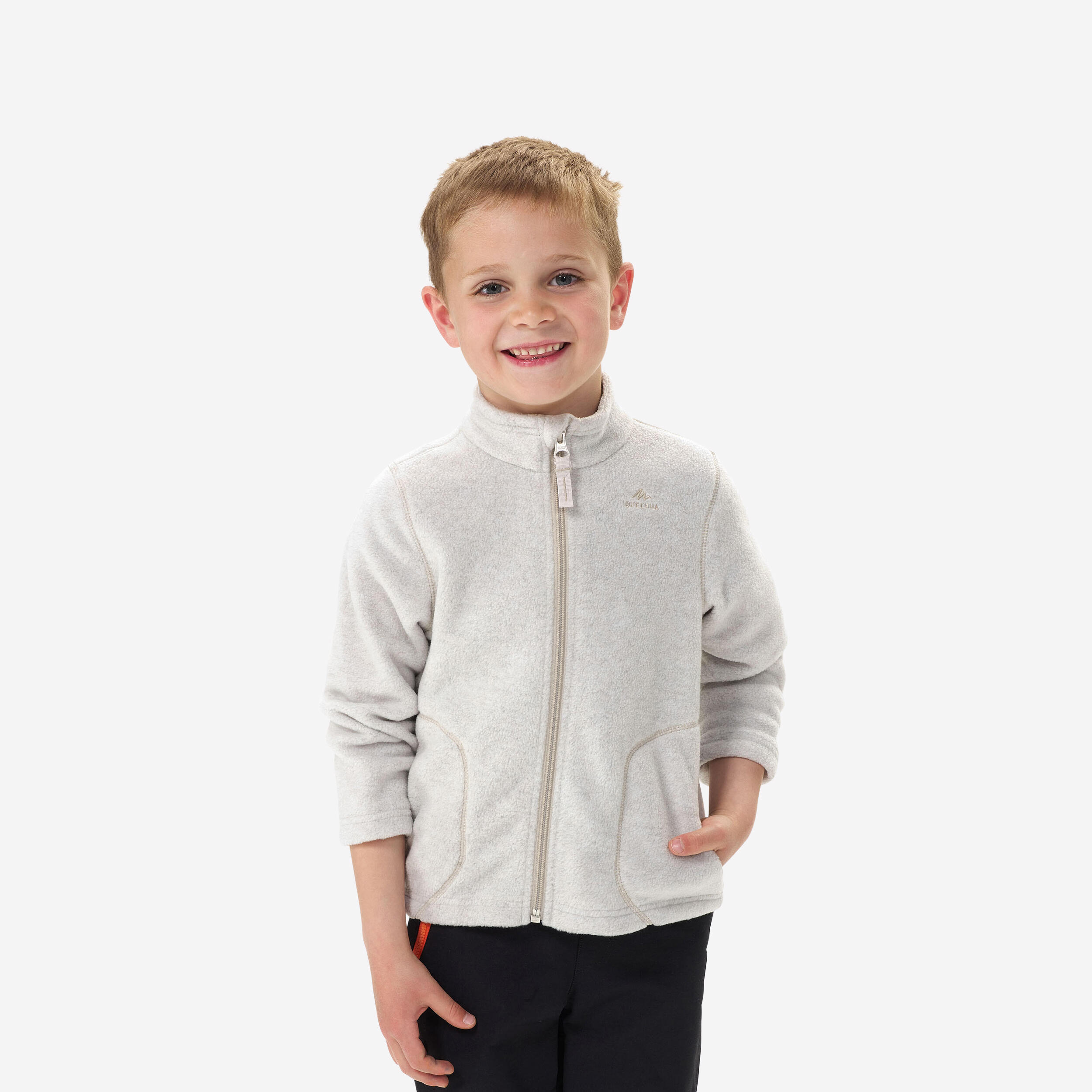 Kidsâ Fleece Hiking Jacket, MH 100 Age 2â6