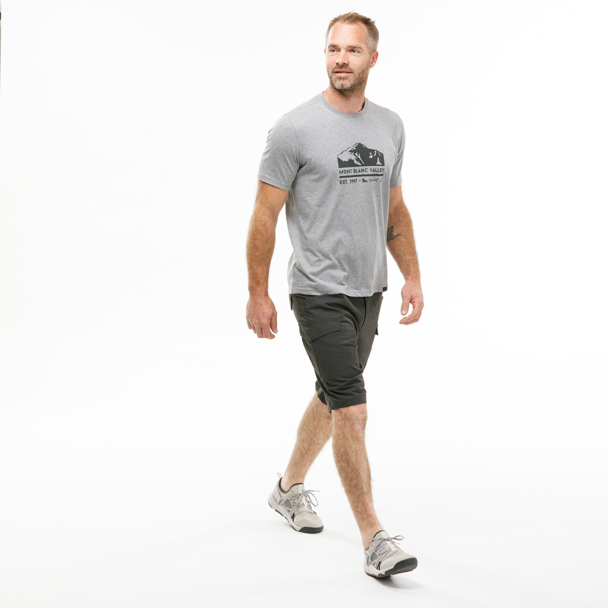 Menâs Hiking Shorts - NH 550 Dark Grey