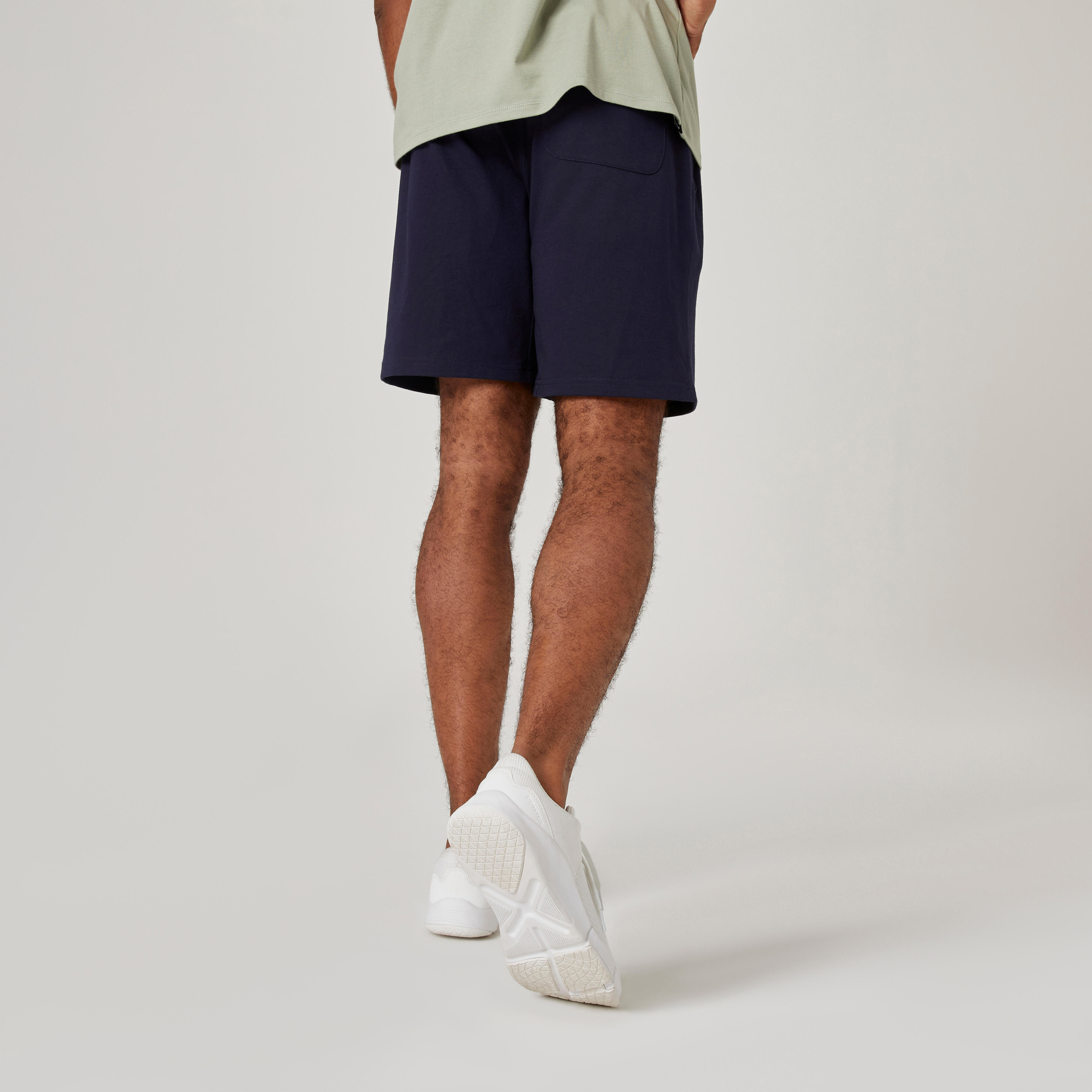 Men’s Straight-Cut Fitness Shorts - Essential 500 Blue