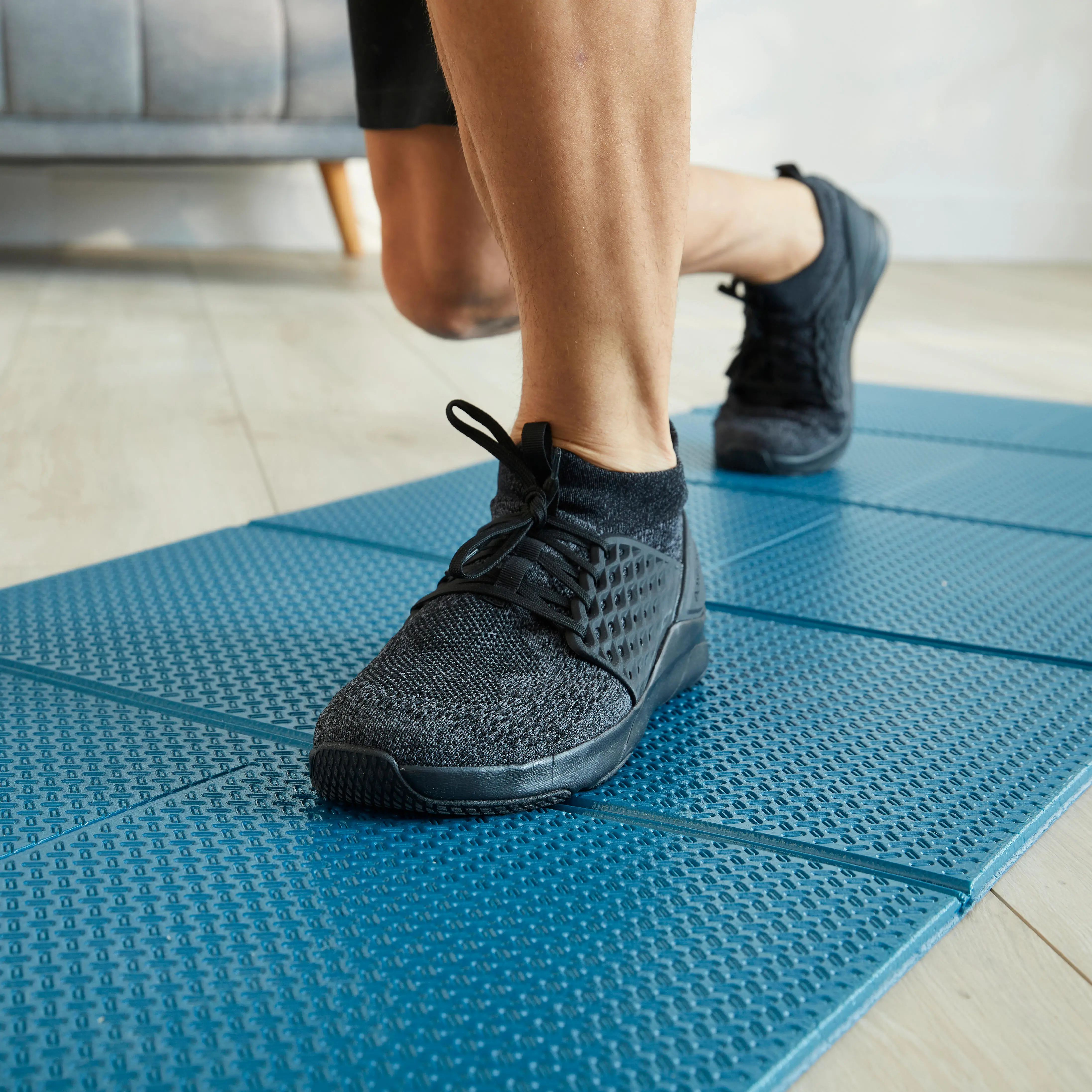 Folding Fitness Mat - 100 Blue