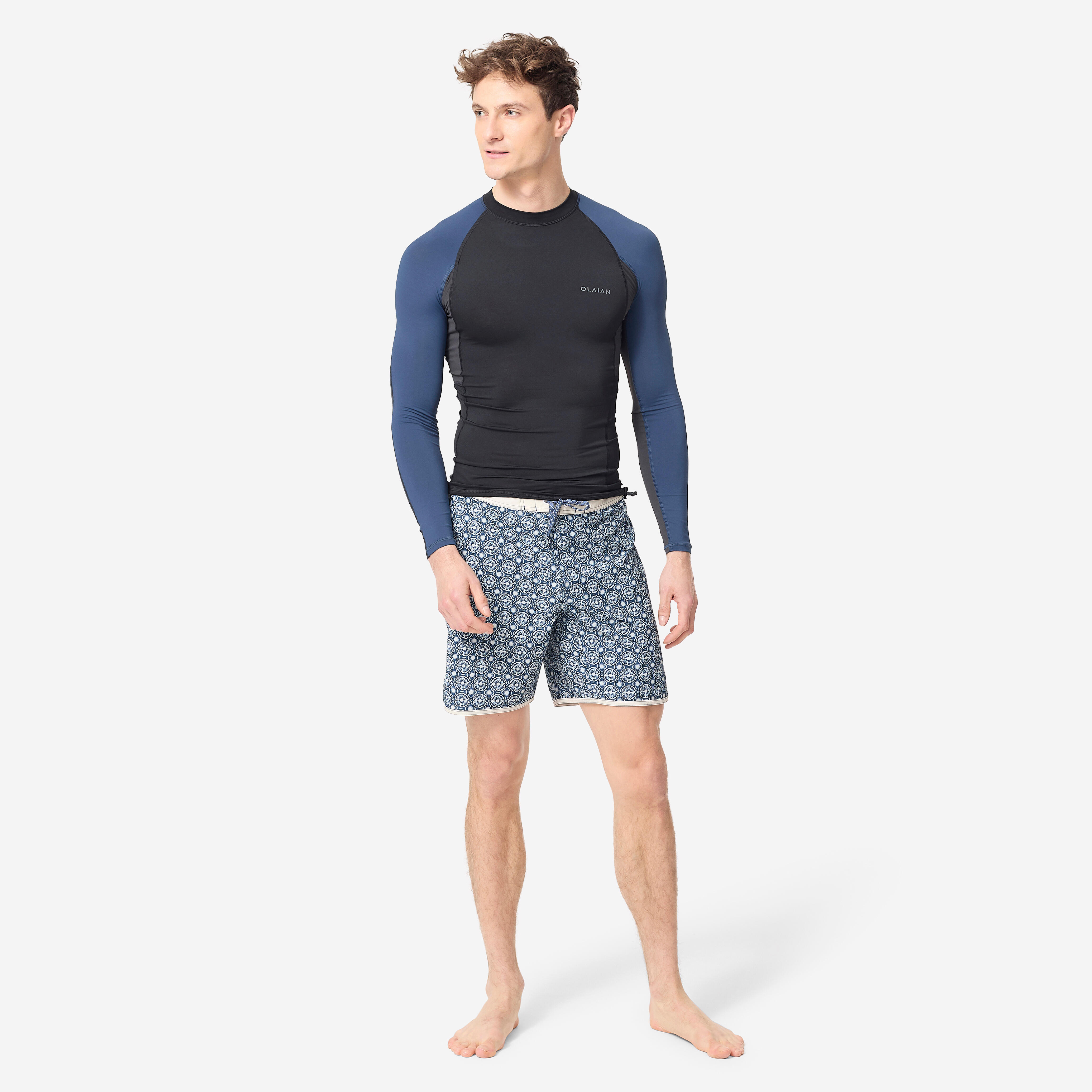 Men’s Long-Sleeved Surfing Rash Guard, 500