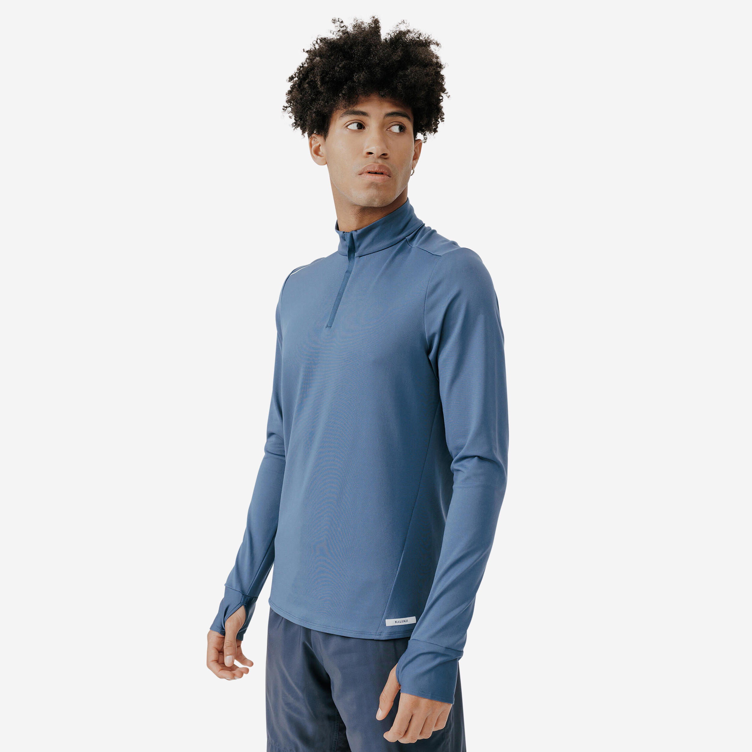 Men's Long-Sleeved Half-Zip Running Shirt  â Run 100