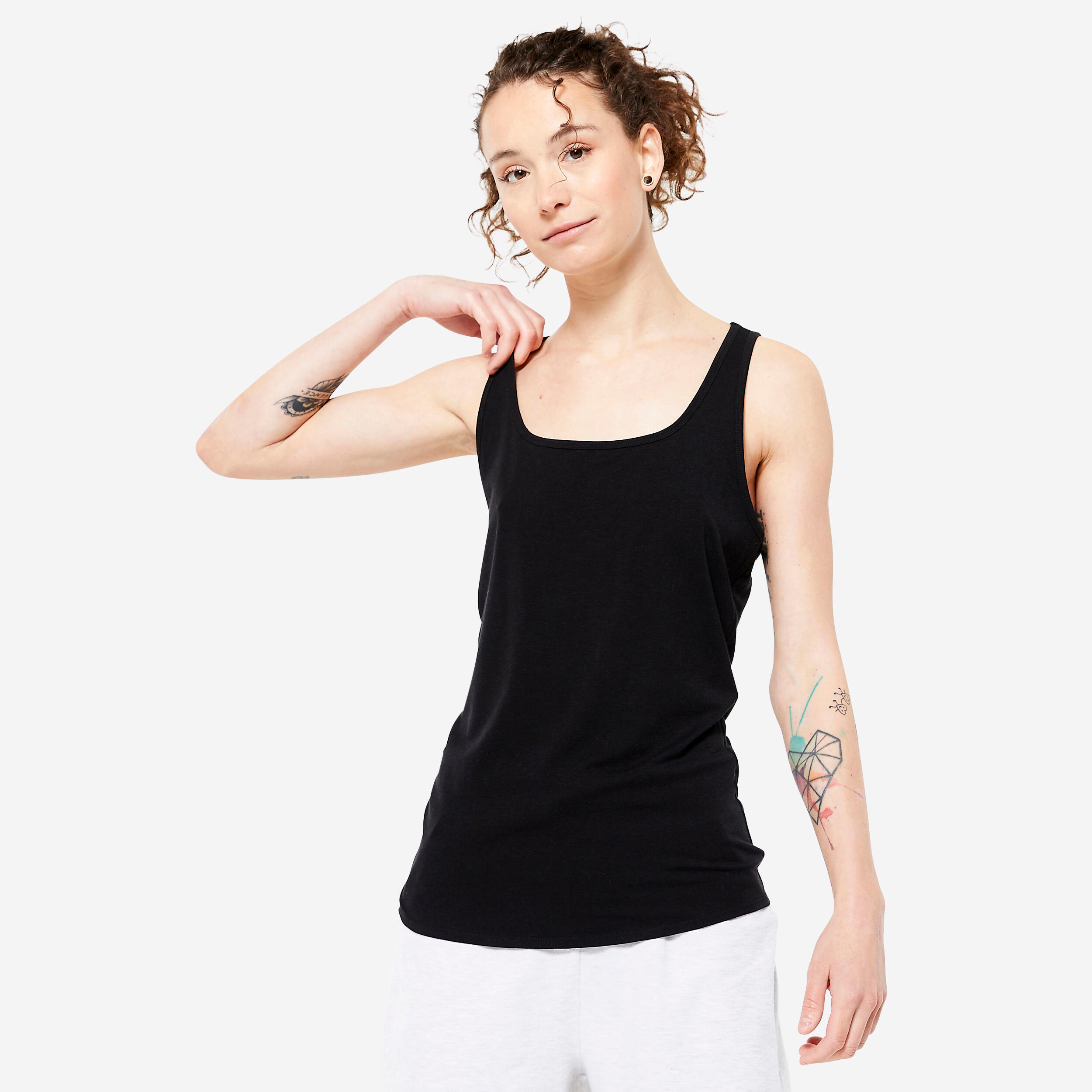 Womenâs Slim-Fit Racerback Fitness Tank Top, 500