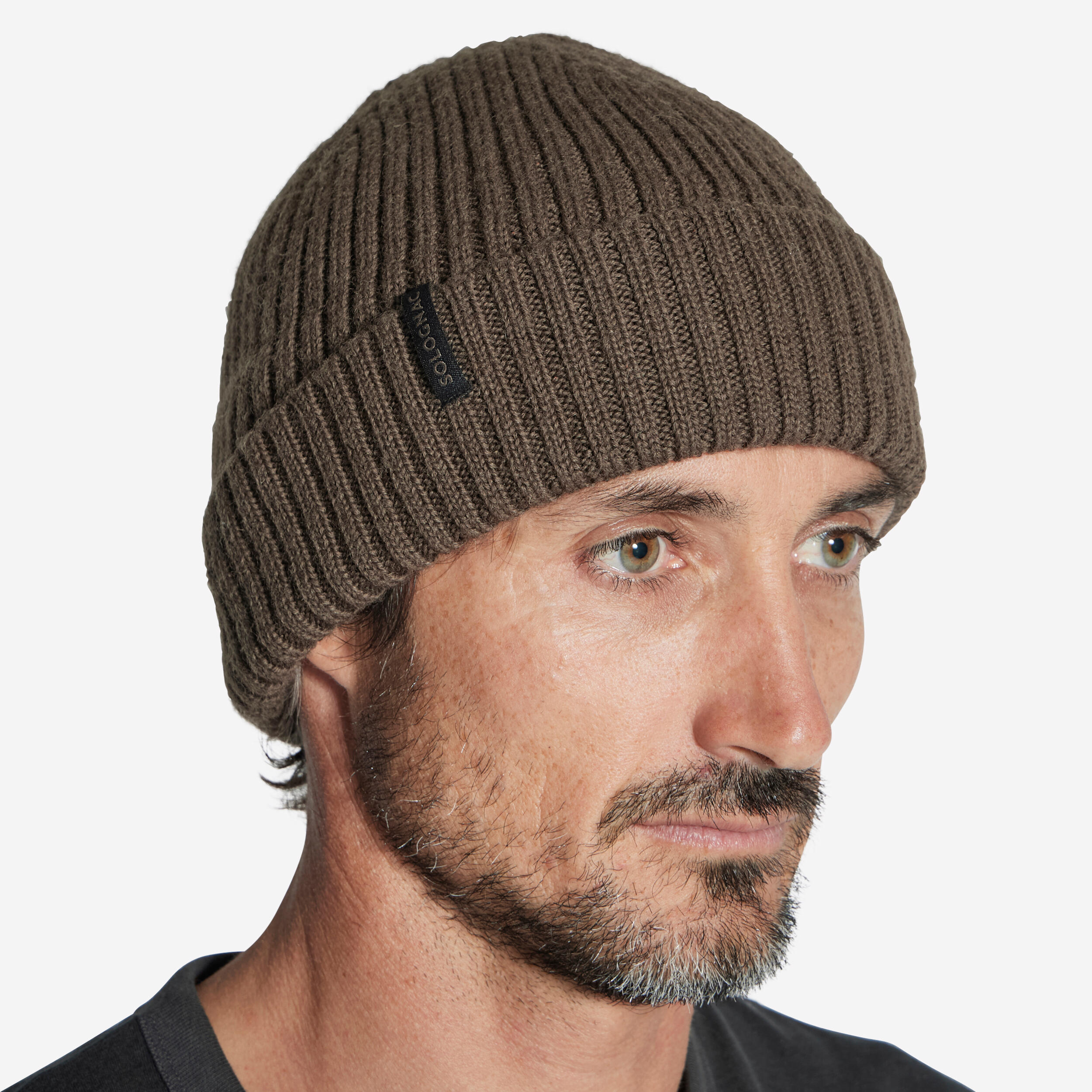 Knitted Wool Hat - 900 Brown 