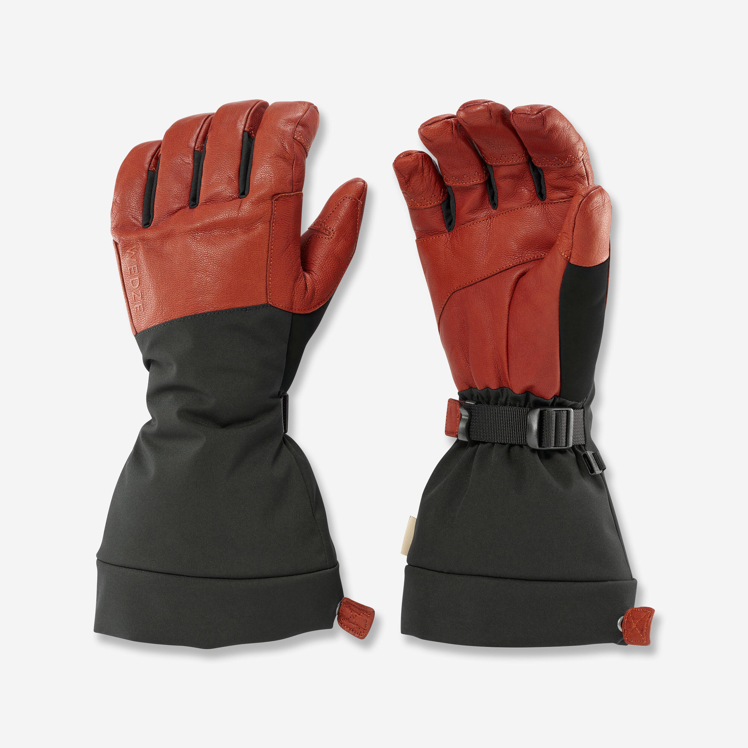 Warm Ski Gloves - 900 Brown/Black