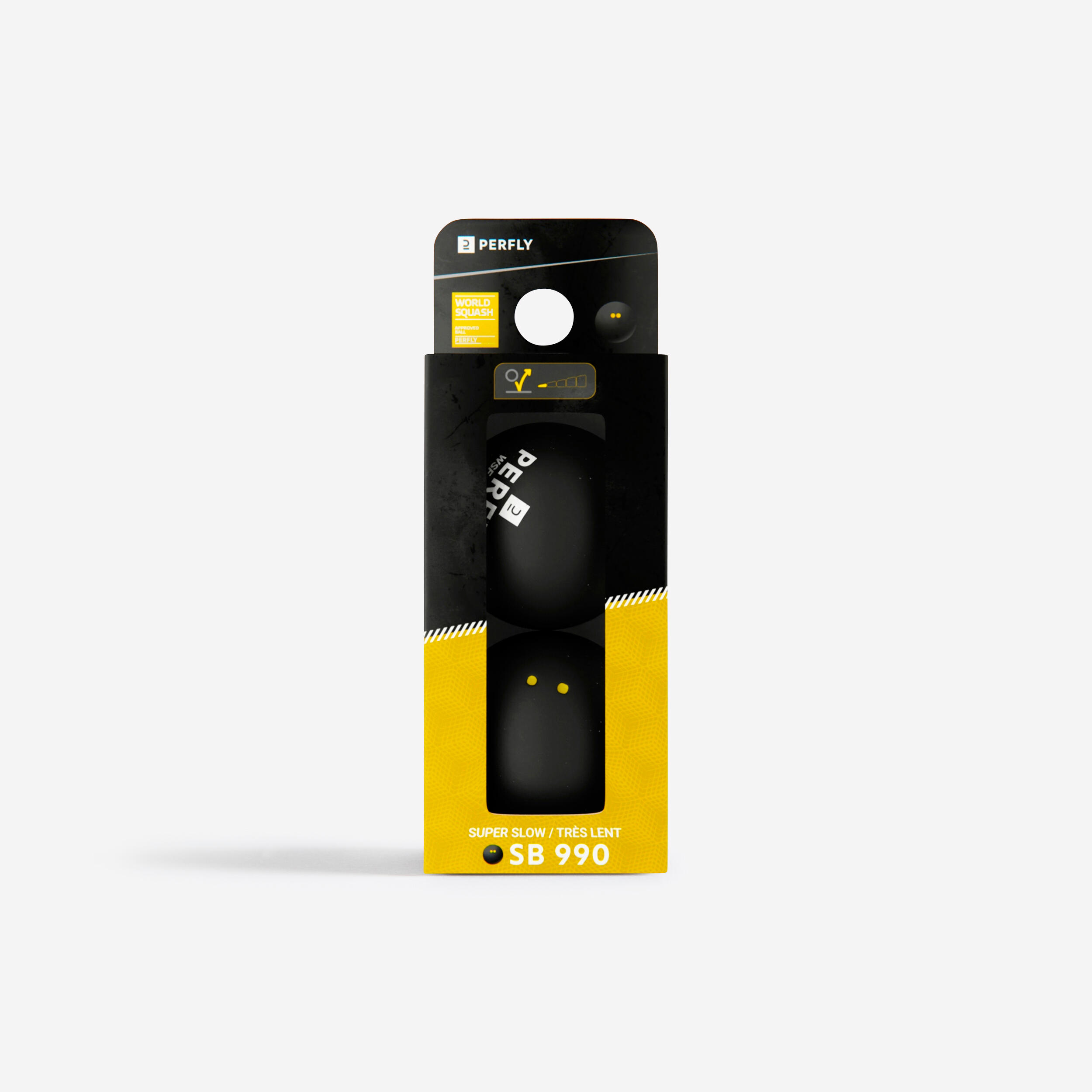 Squash Balls Twin-Pack - SB 990 Double Yellow Dot 
