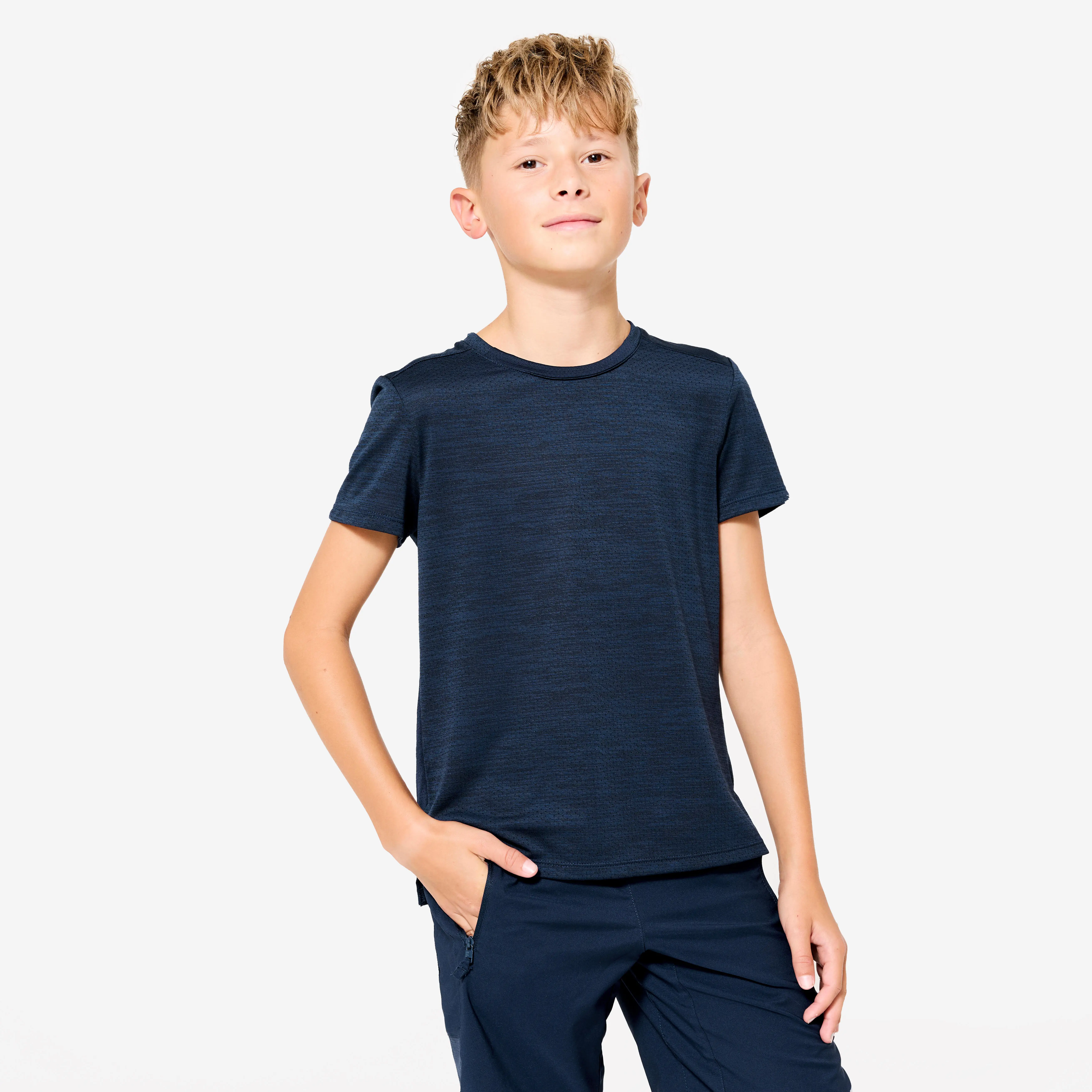 Kids' Synthetic Breathable T-Shirt, S 500