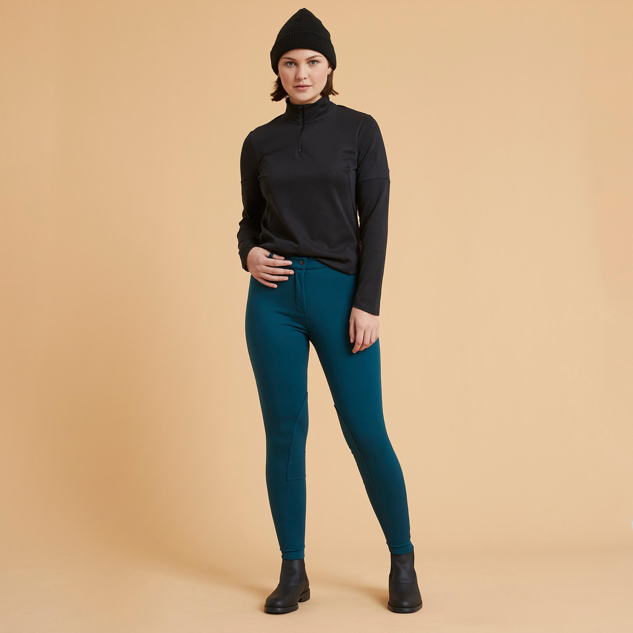 Women's Warm Horse Riding - PT 100 Blue