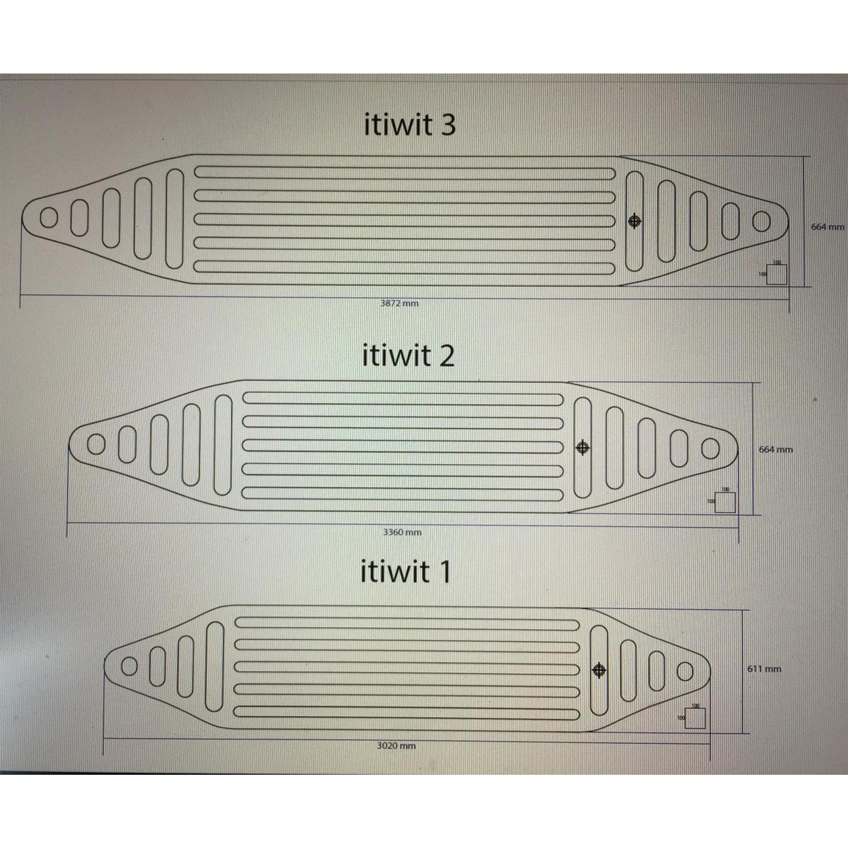 Floor Bladder for Itiwit 100 3-Seater Textile Kayaks