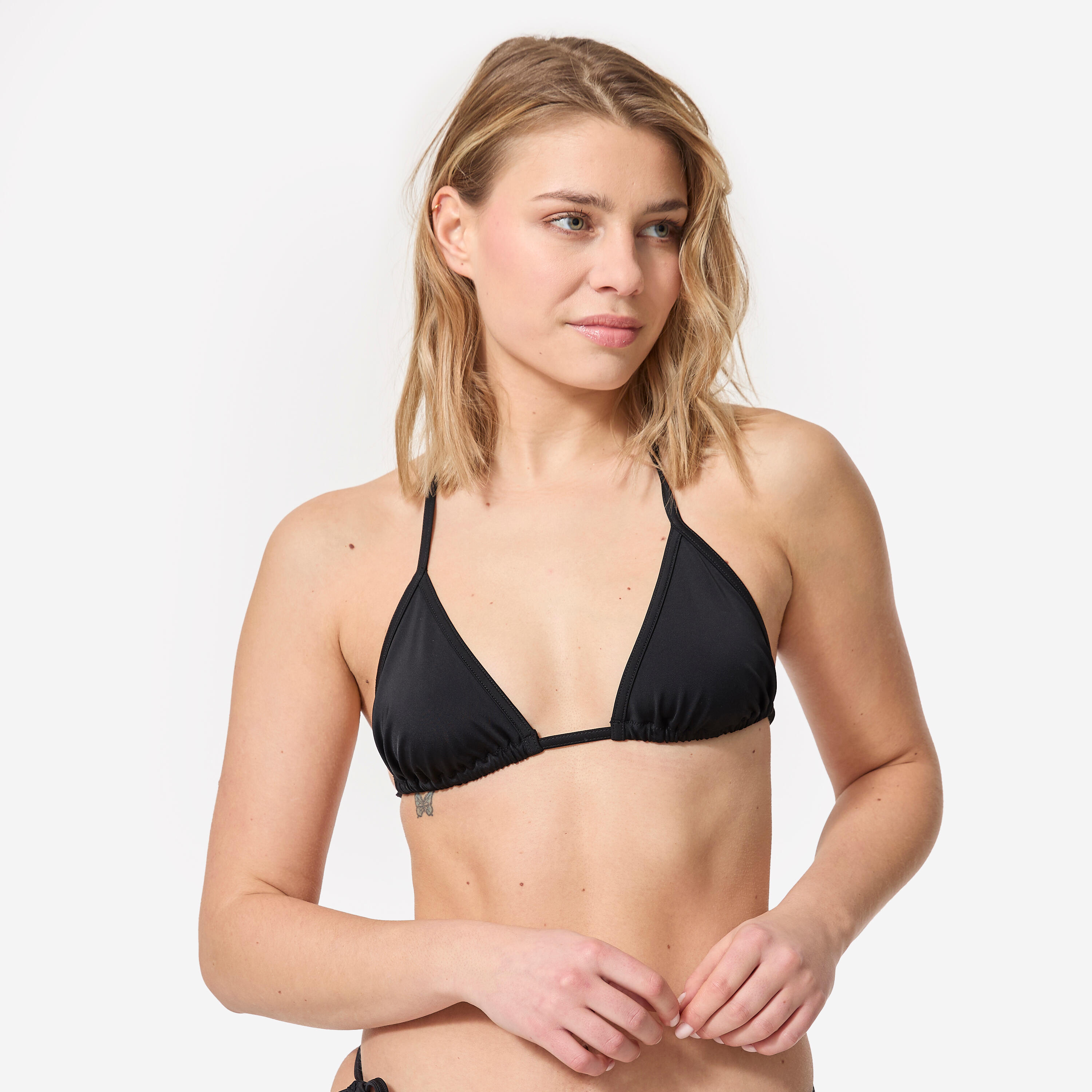 Womenâs Triangle Bikini Swimsuit Top - Black