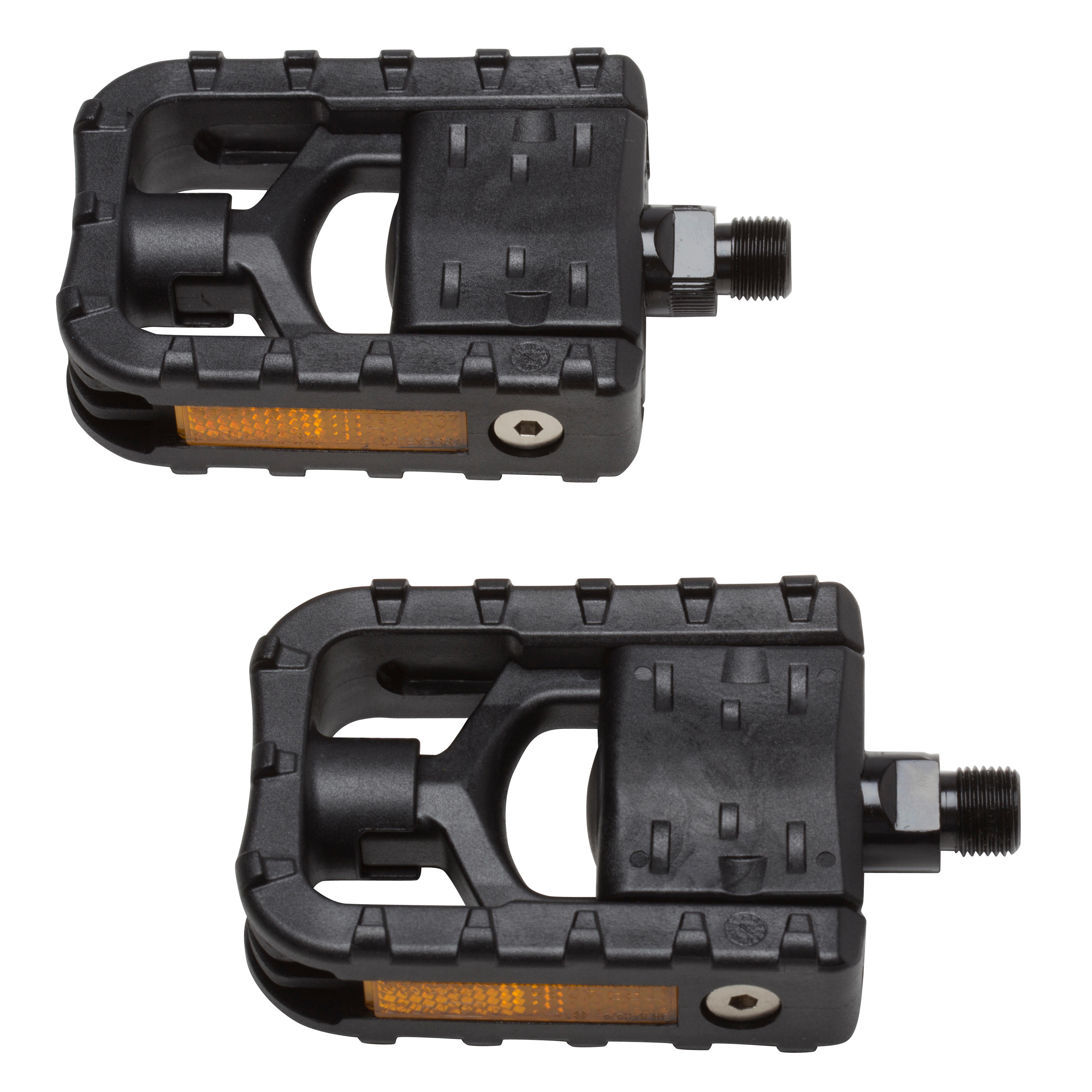 City Bike Folding Platform Pedals - Resin Black