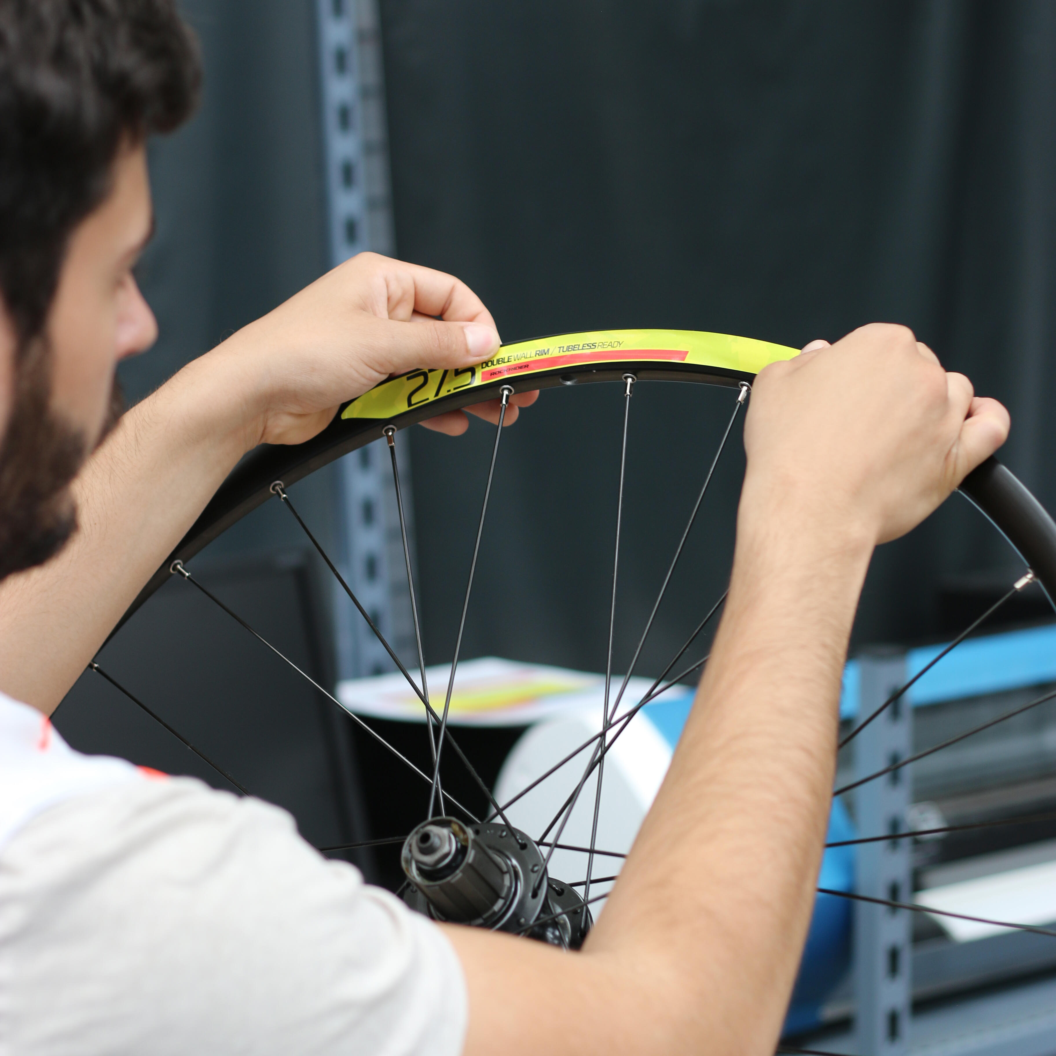 Sticker Decorations Kit + Sticking on Bike Wheel