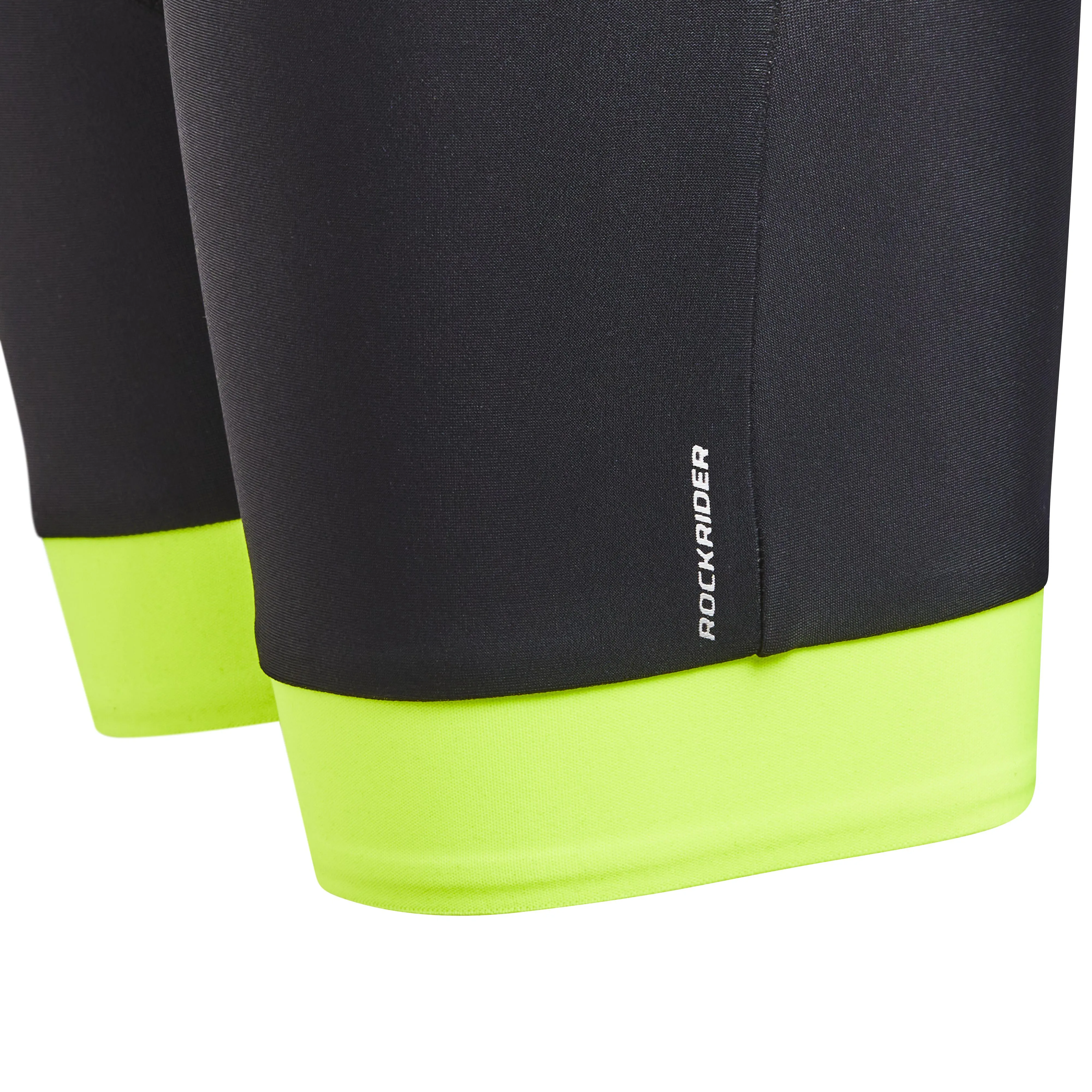 Kids' Cycling Shorts - EXPL 500 Black/Yellow Ages 7-13