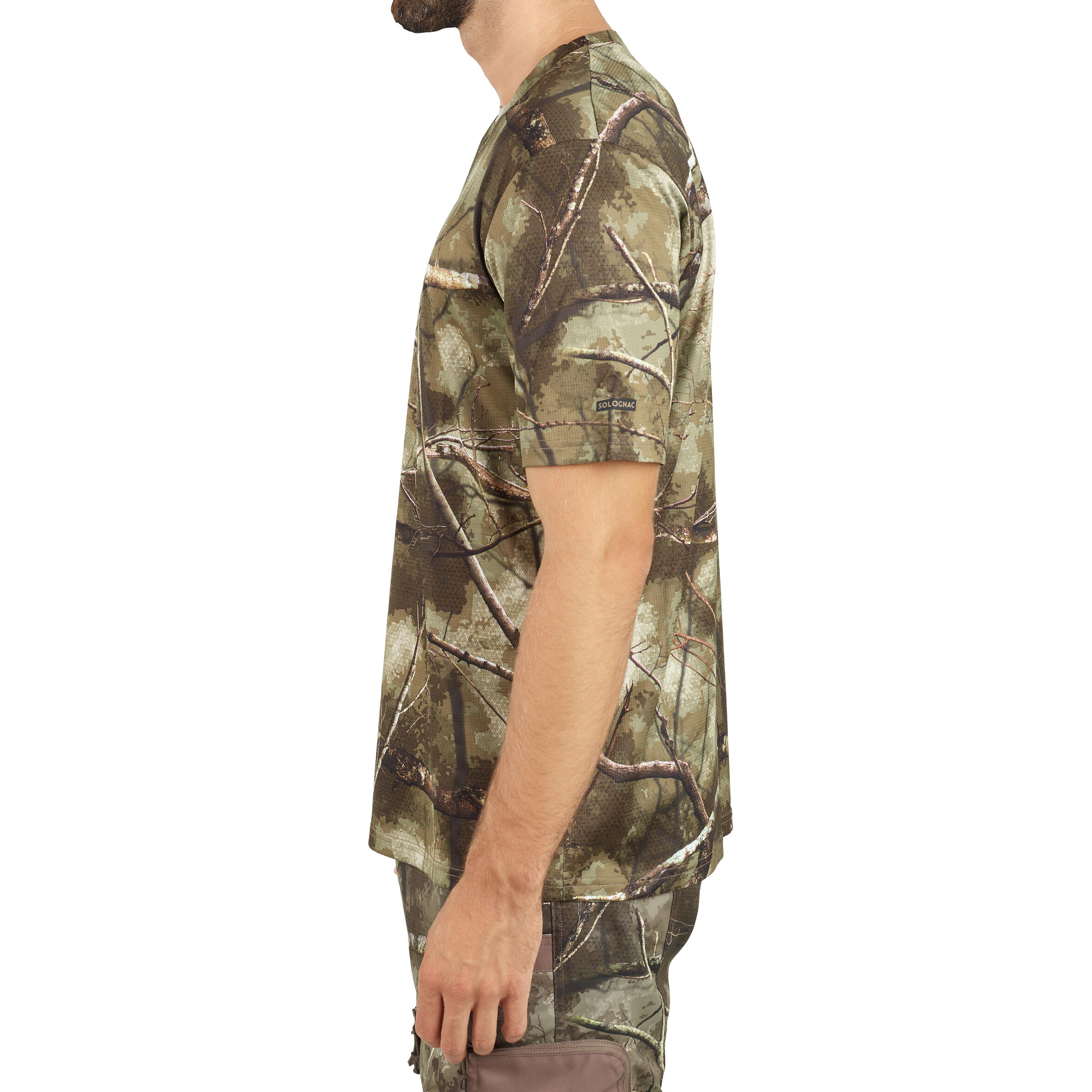 Short-Sleeved Breathable Hunting T-shirt – Treemetic 100 Camouflage
