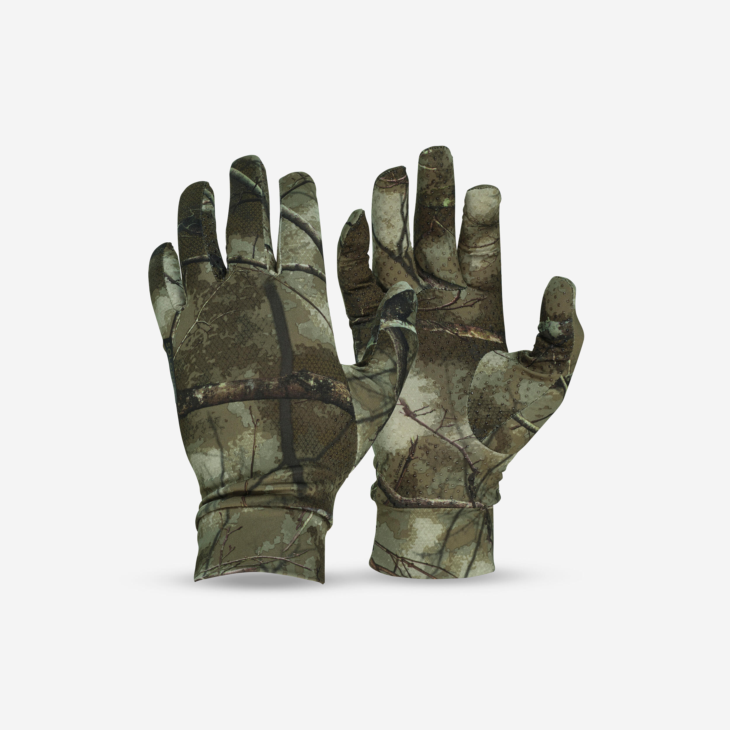 Thin Stretch Hunting Gloves 100 â Camouflage 