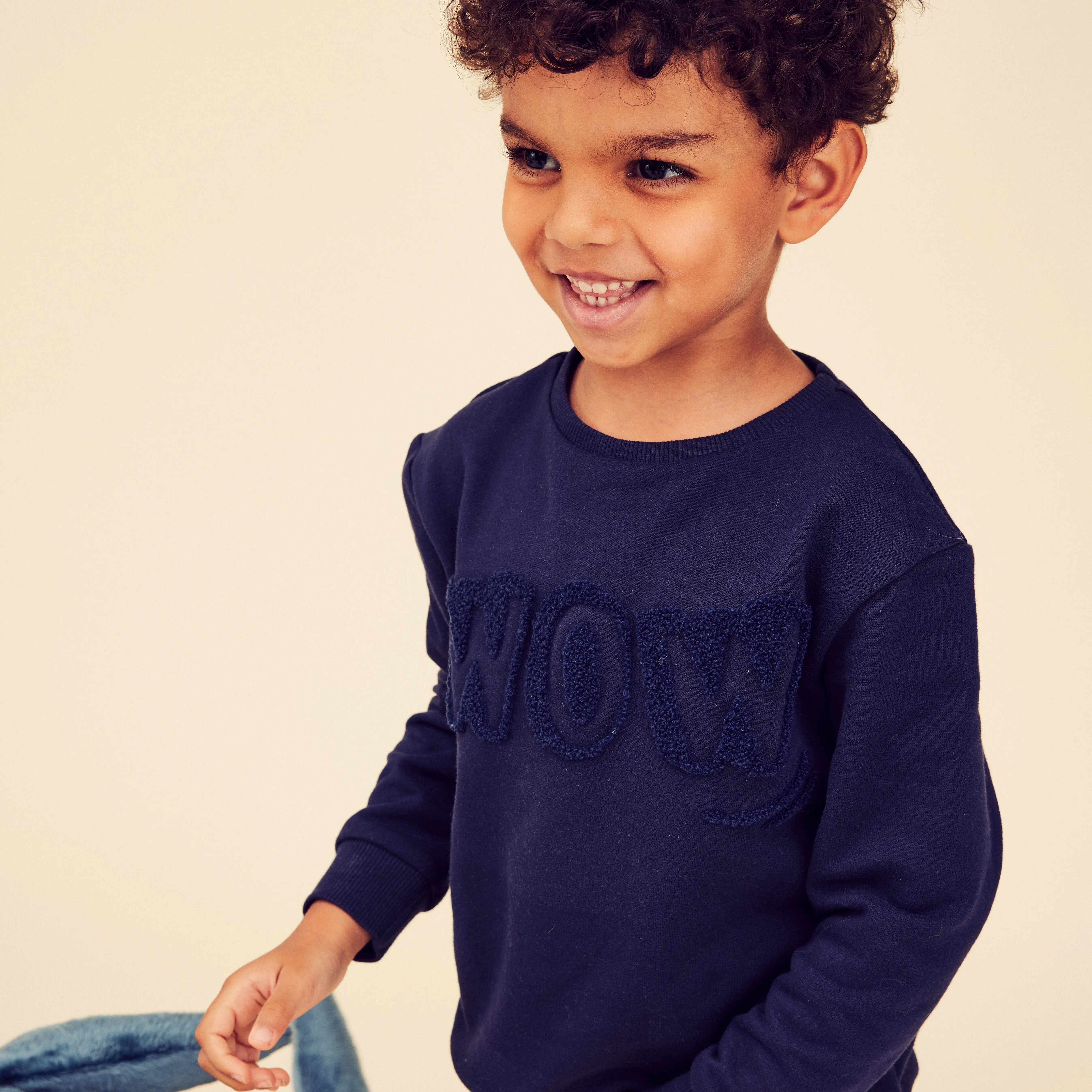 Kids’ Sweatshirt – Basic Navy Blue with Motifs