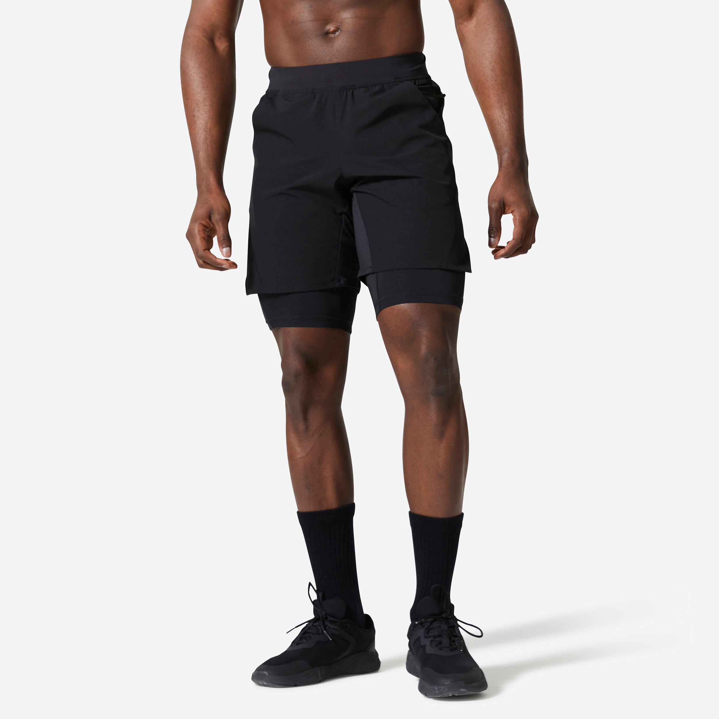 Men's Zip Pocket Breathable 2-in-1 Shorts â 500