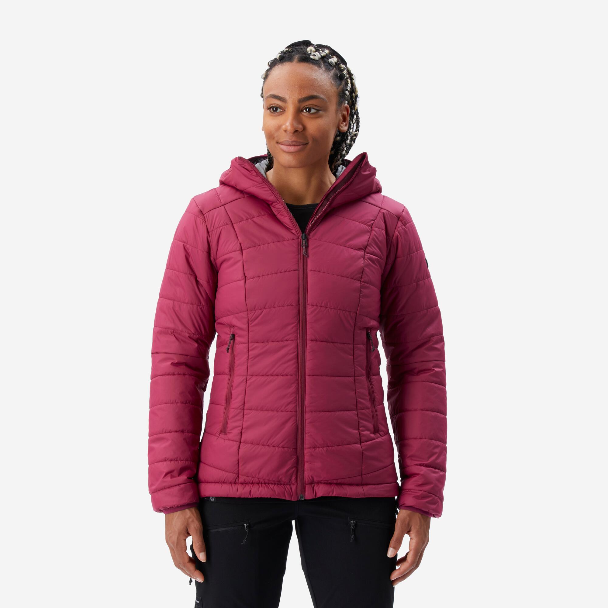 Womenâs Padded Winter Jacket â MT 100 Purple