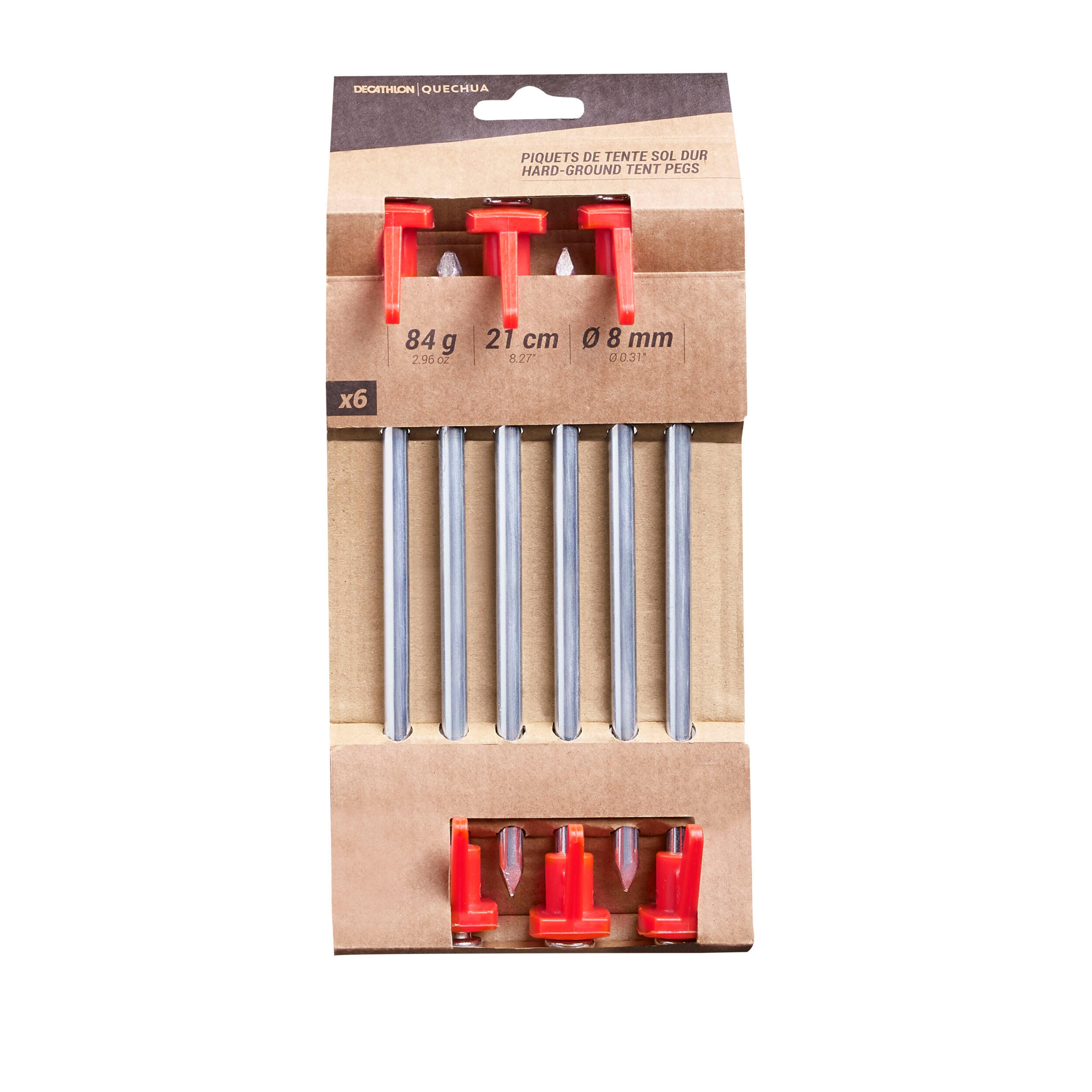 Tent Pegs for Hard Ground x6