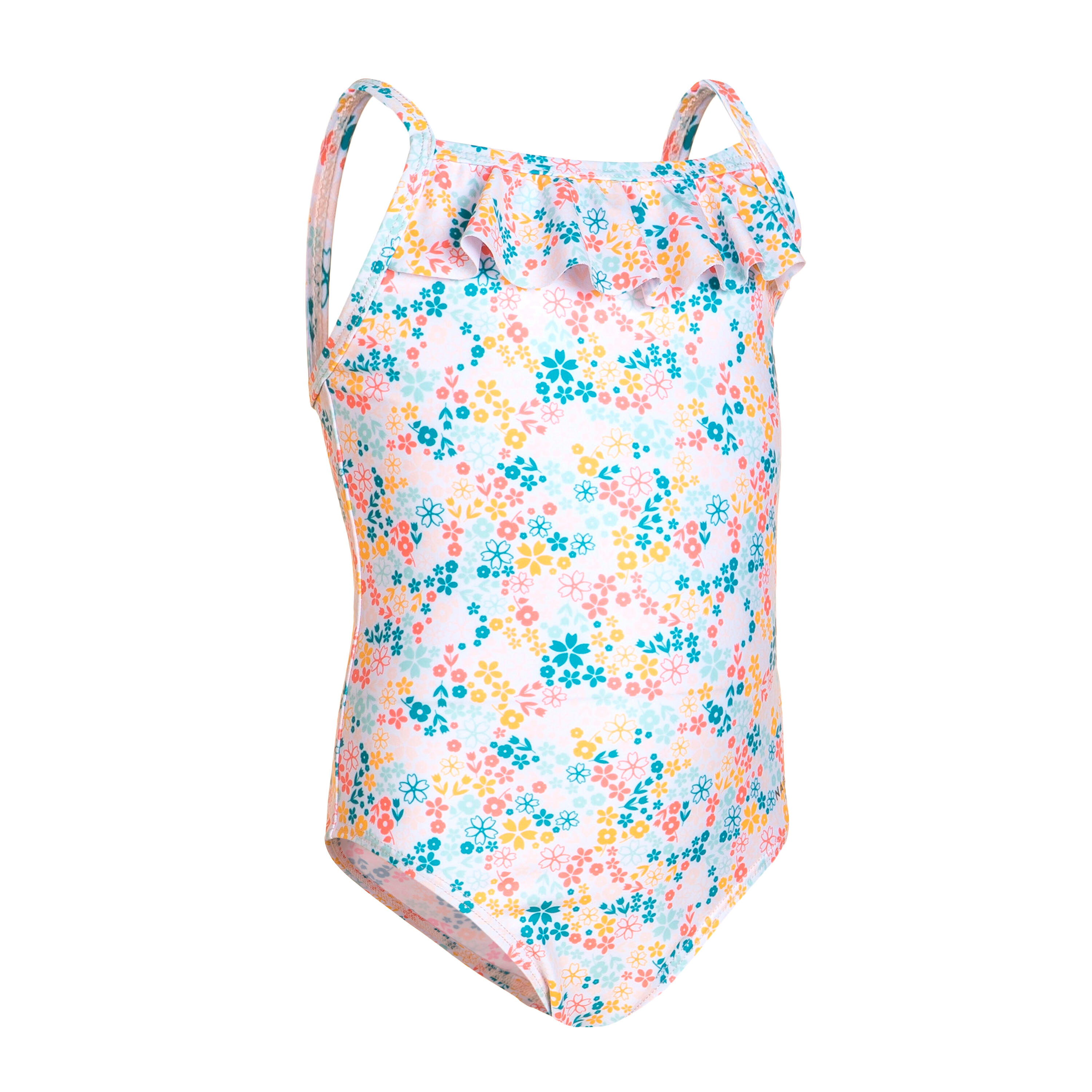 Babies'/Girls' One-Piece Swimsuit with Ruffles Age 12 months-5 years
