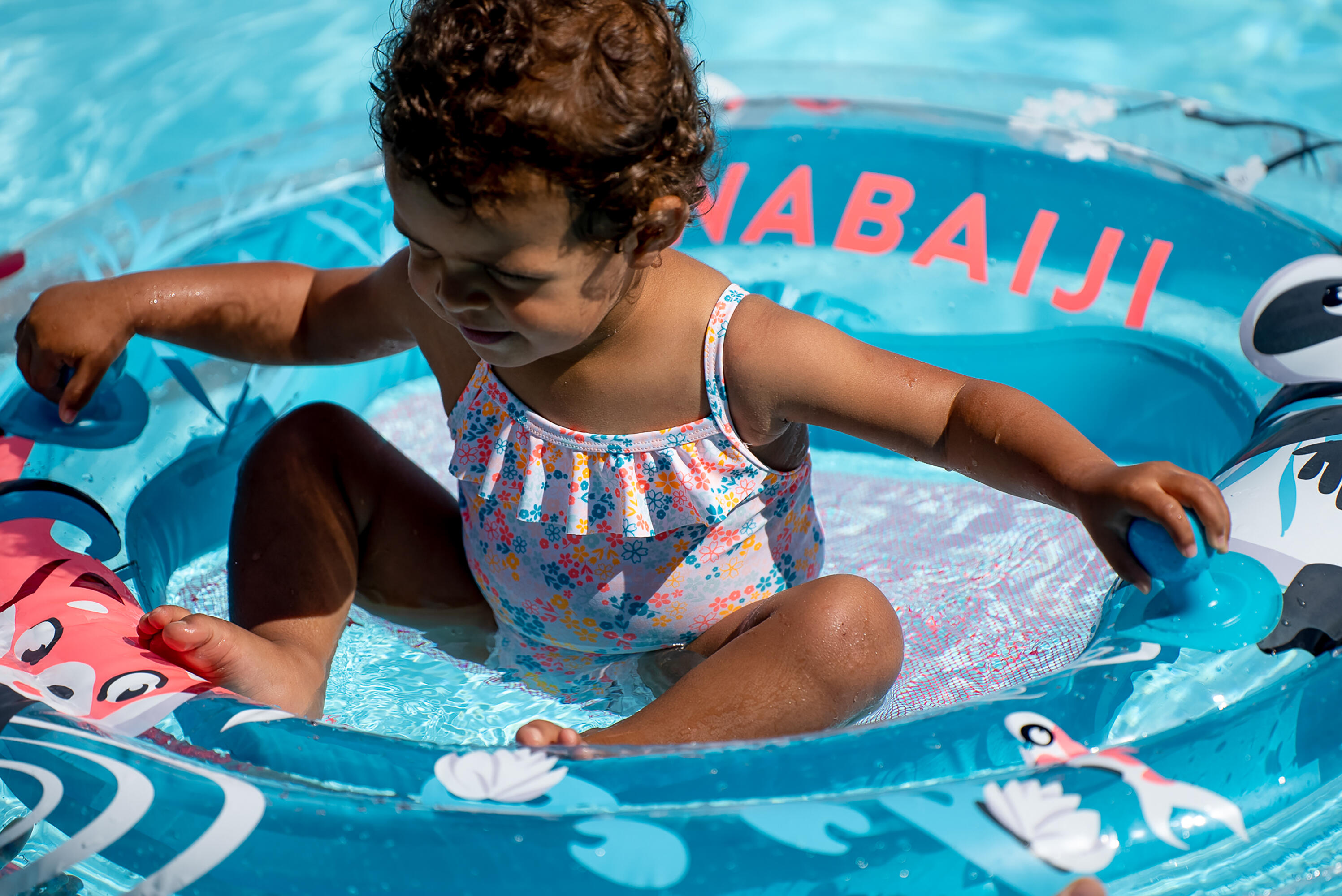 Babies'/Girls' One-Piece Swimsuit with Ruffles Age 12 months-5 years