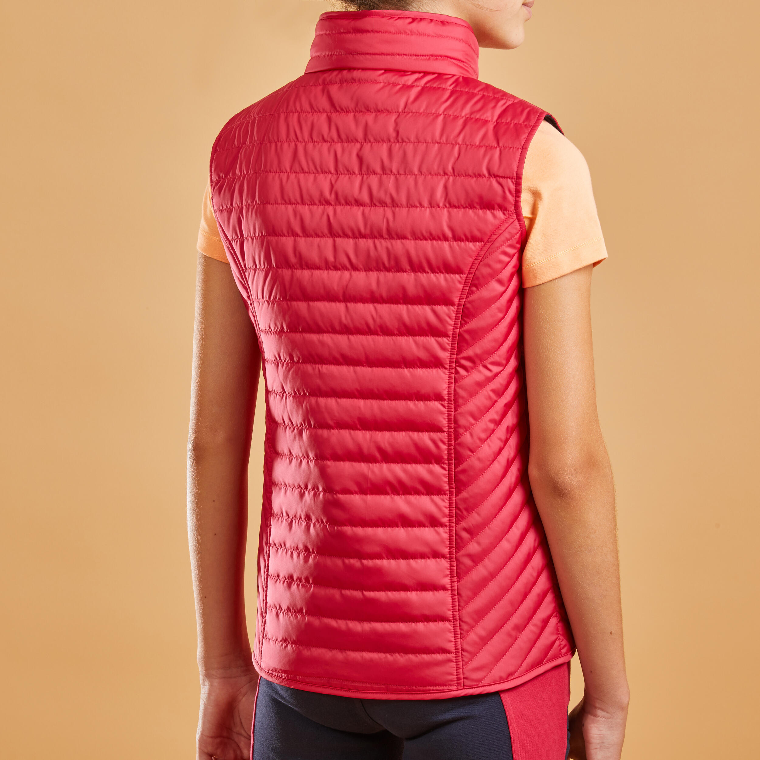 Kid's Horseback Riding Vest - 100 Cardinal Pink