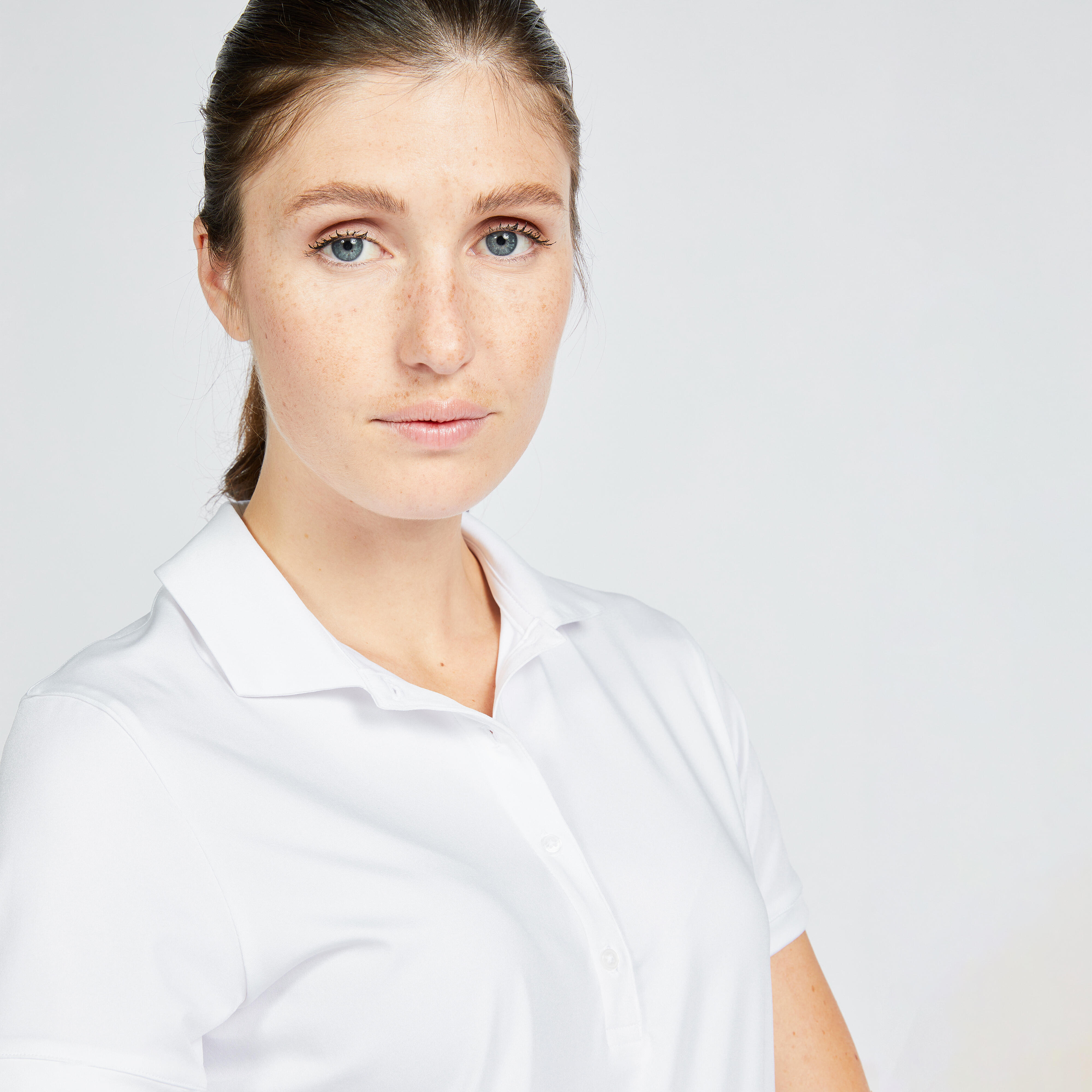 Women’s Short-Sleeved Golf Polo - WW 500 White