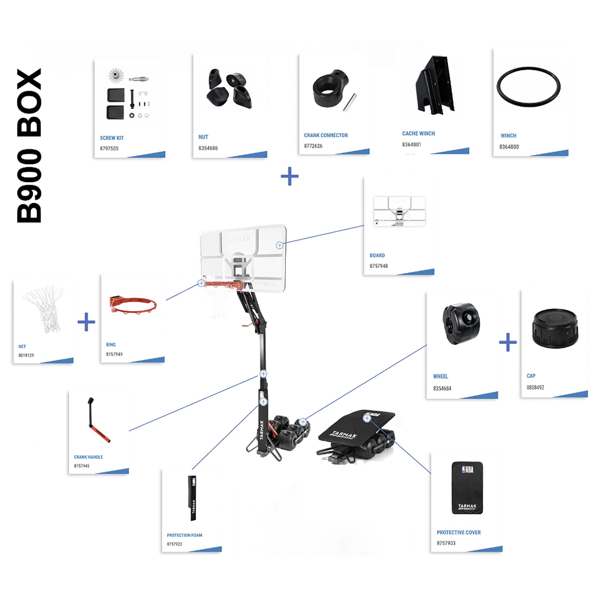Basketball Basket Winch Elastic - B 900 Box