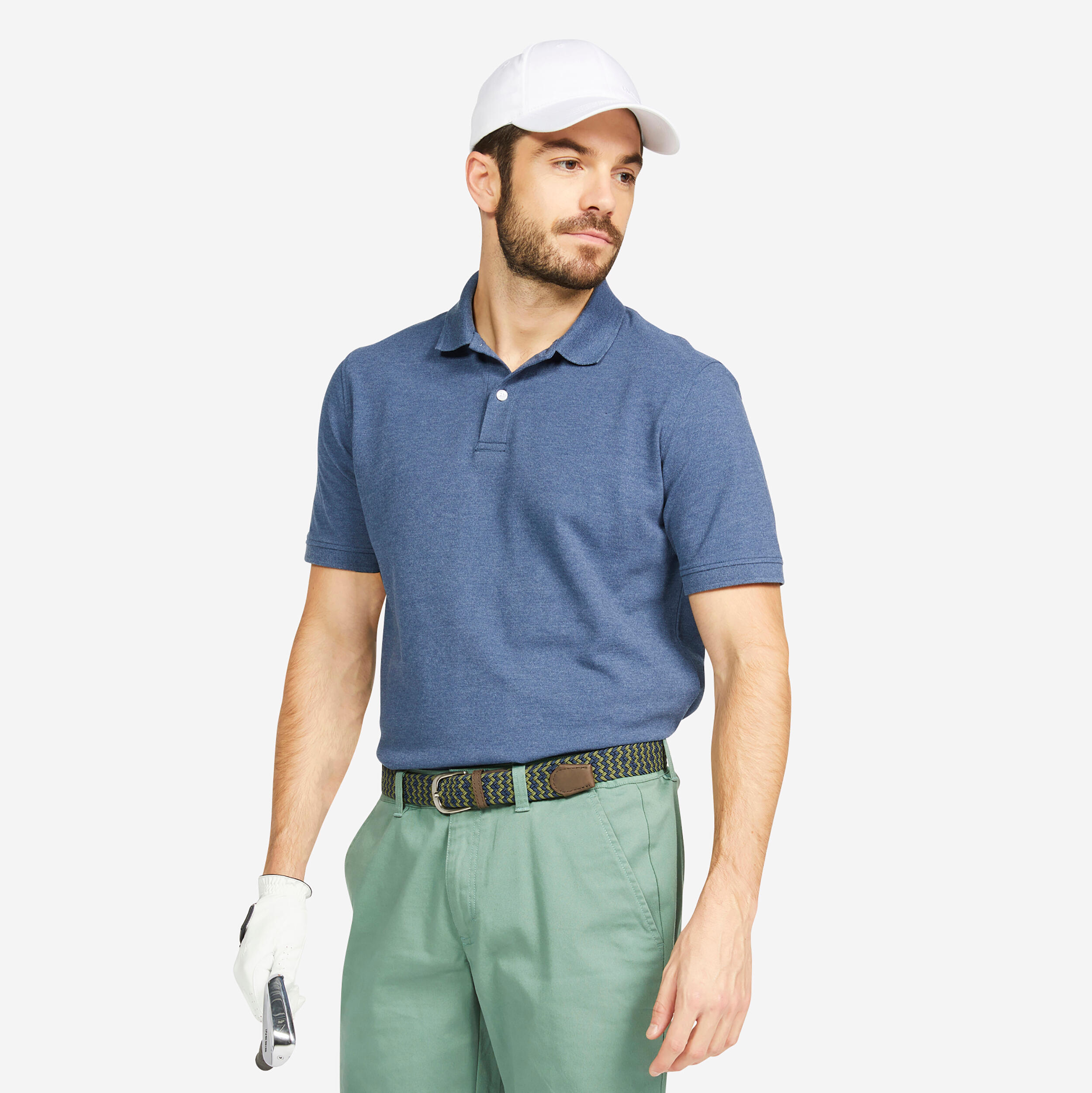 Men's Cotton Short-Sleeved Golf Polo Shirt, MW 500