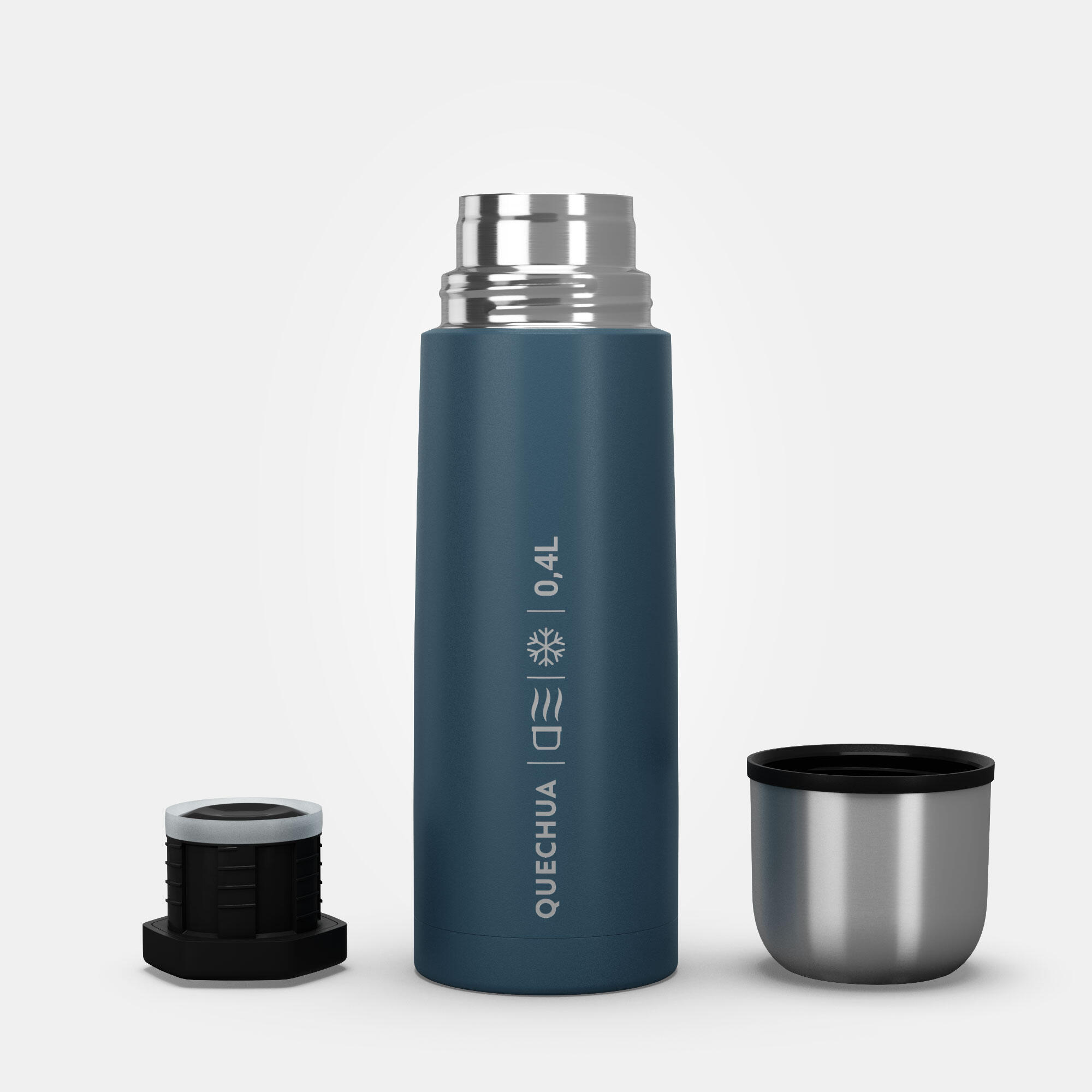 0.4 L Stainless Steel Hiking Water Bottle - Blue