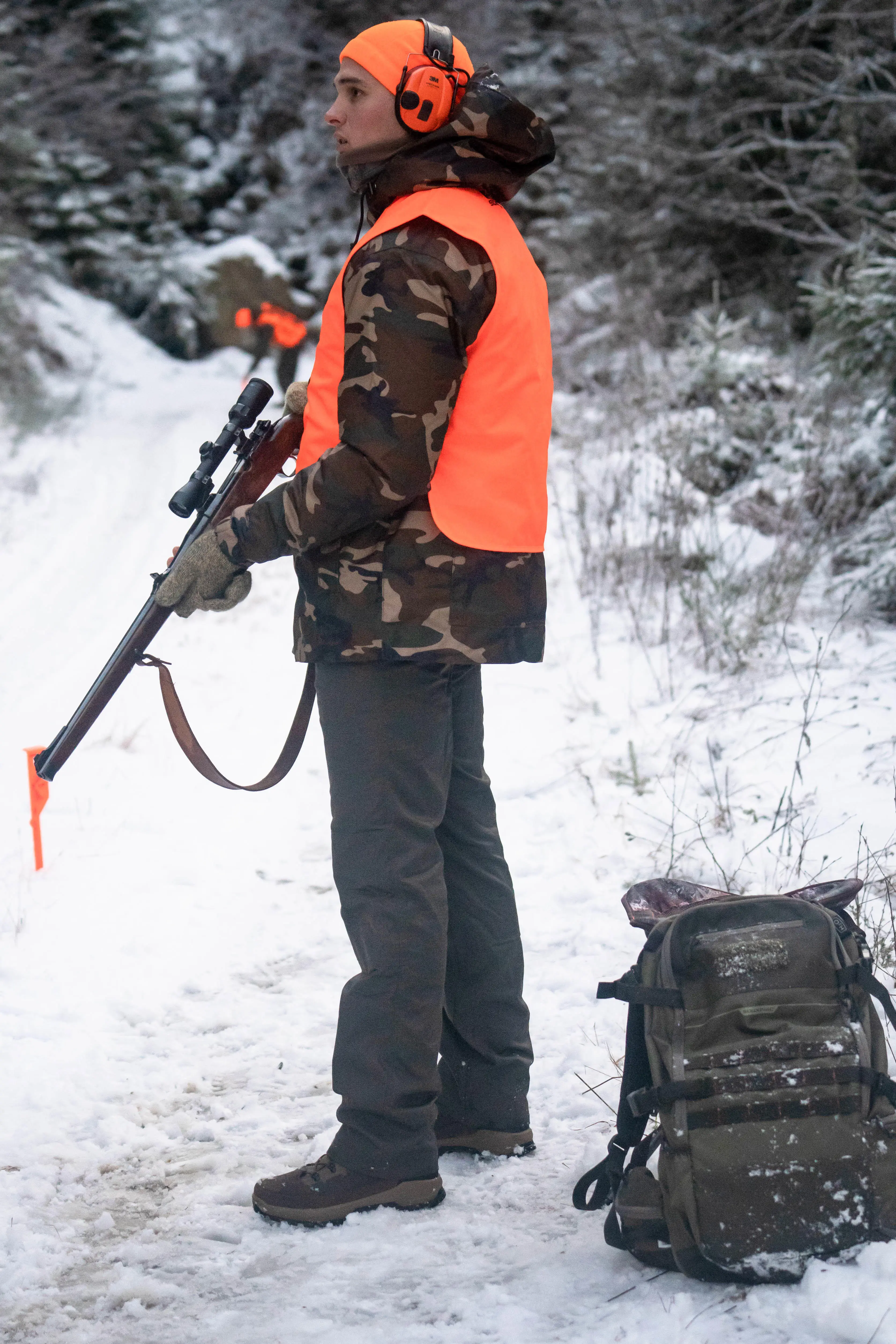 Hi Vis Hunting Bib - Orange